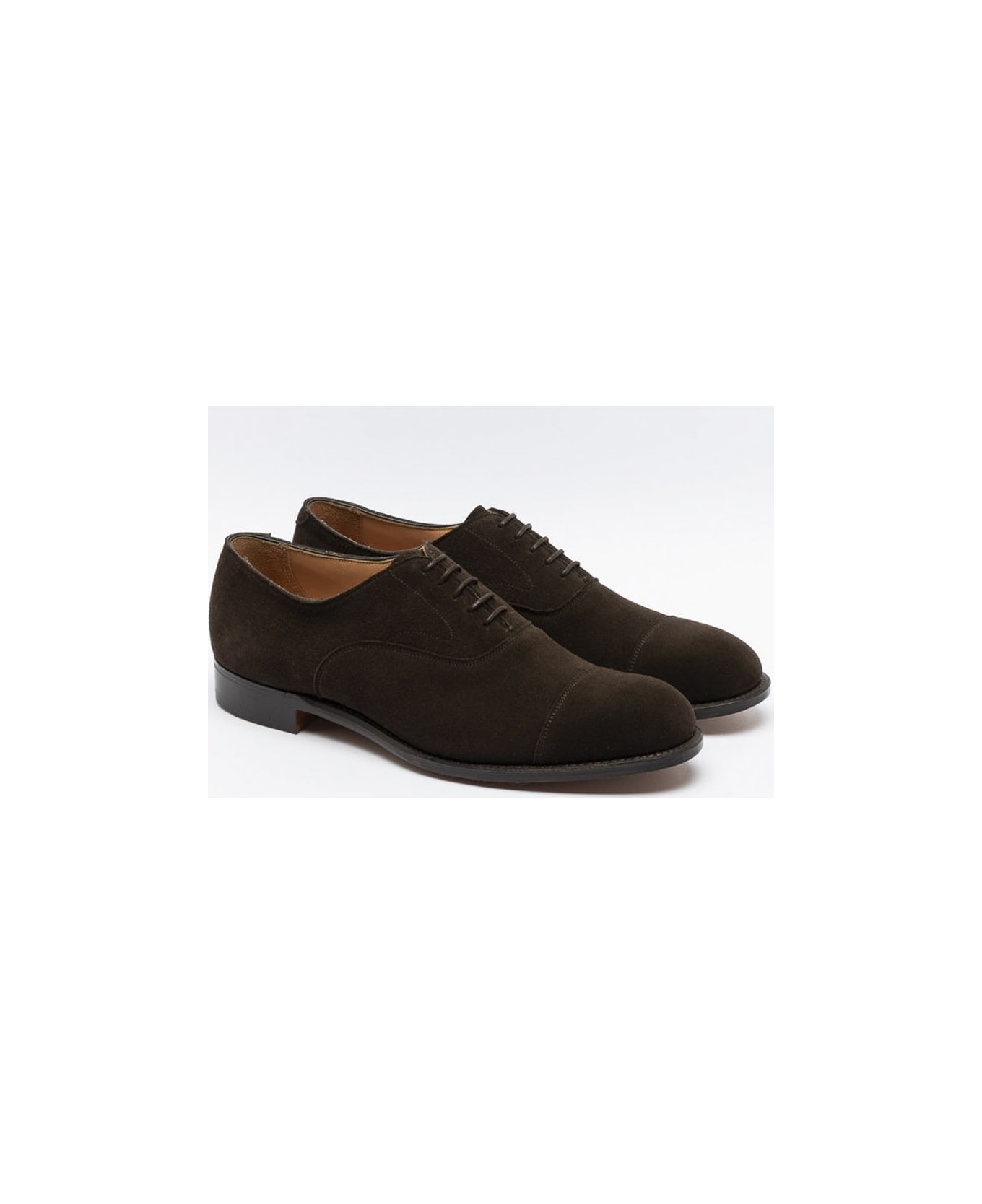 Cheaney Bitter Chocolate Suede Shoe - Marrone