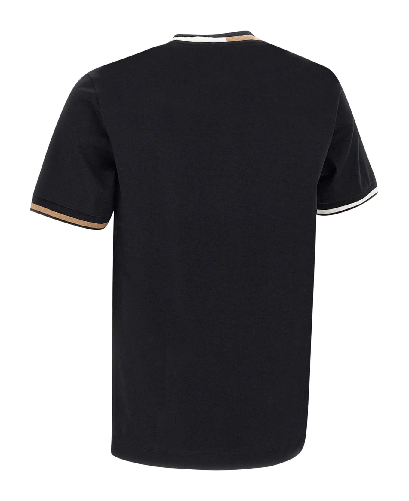 Hugo Boss "thompson" Mercerized Cotton T-shirt - BLACK