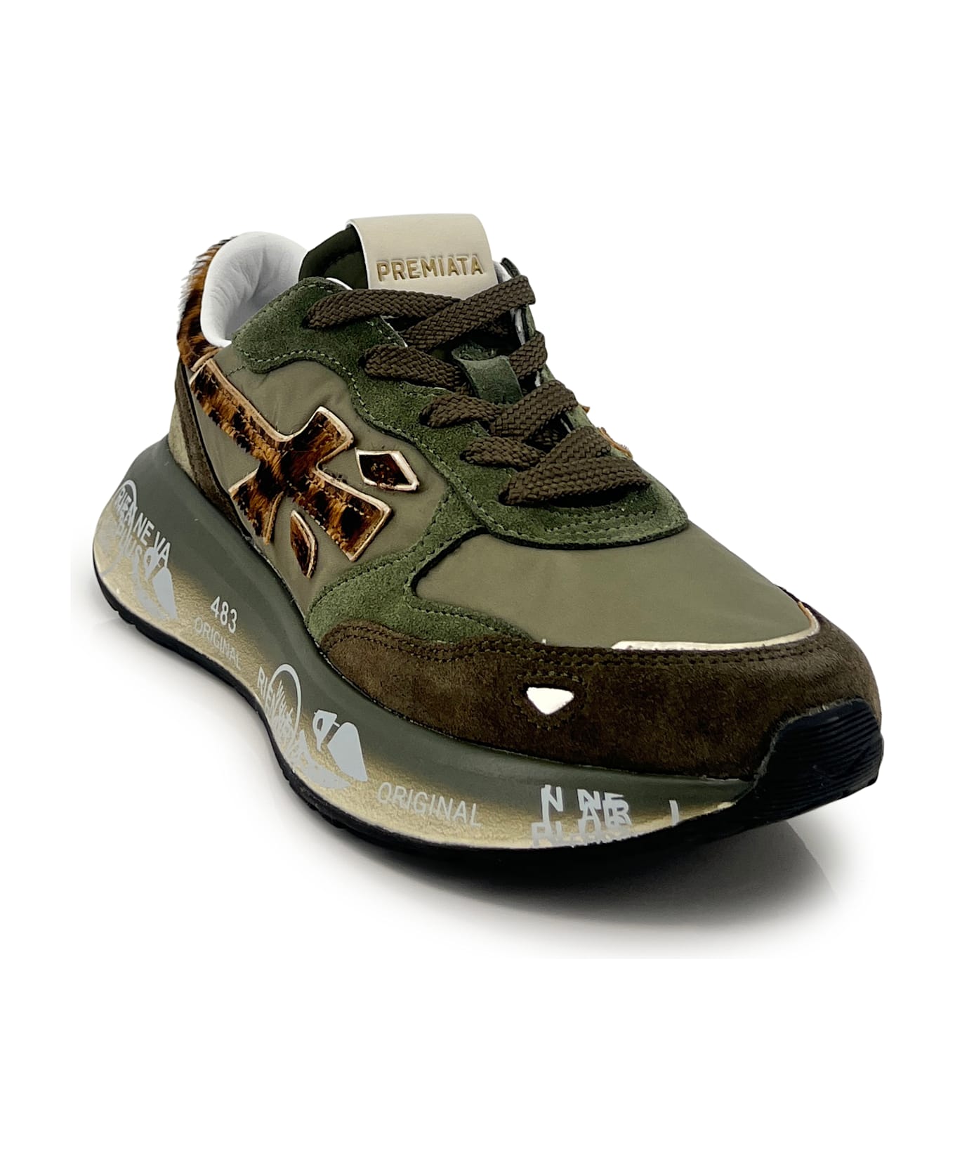 Premiata Military Green Trainers