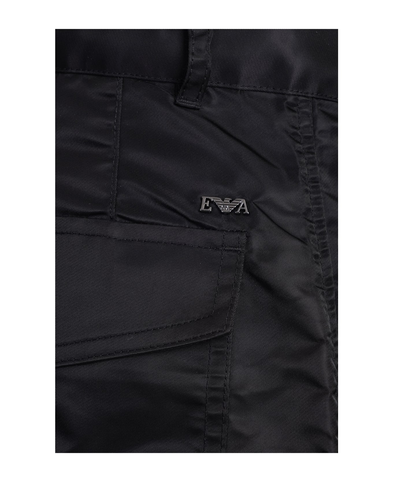 Emporio Armani Shorts In Black Polyamide - black