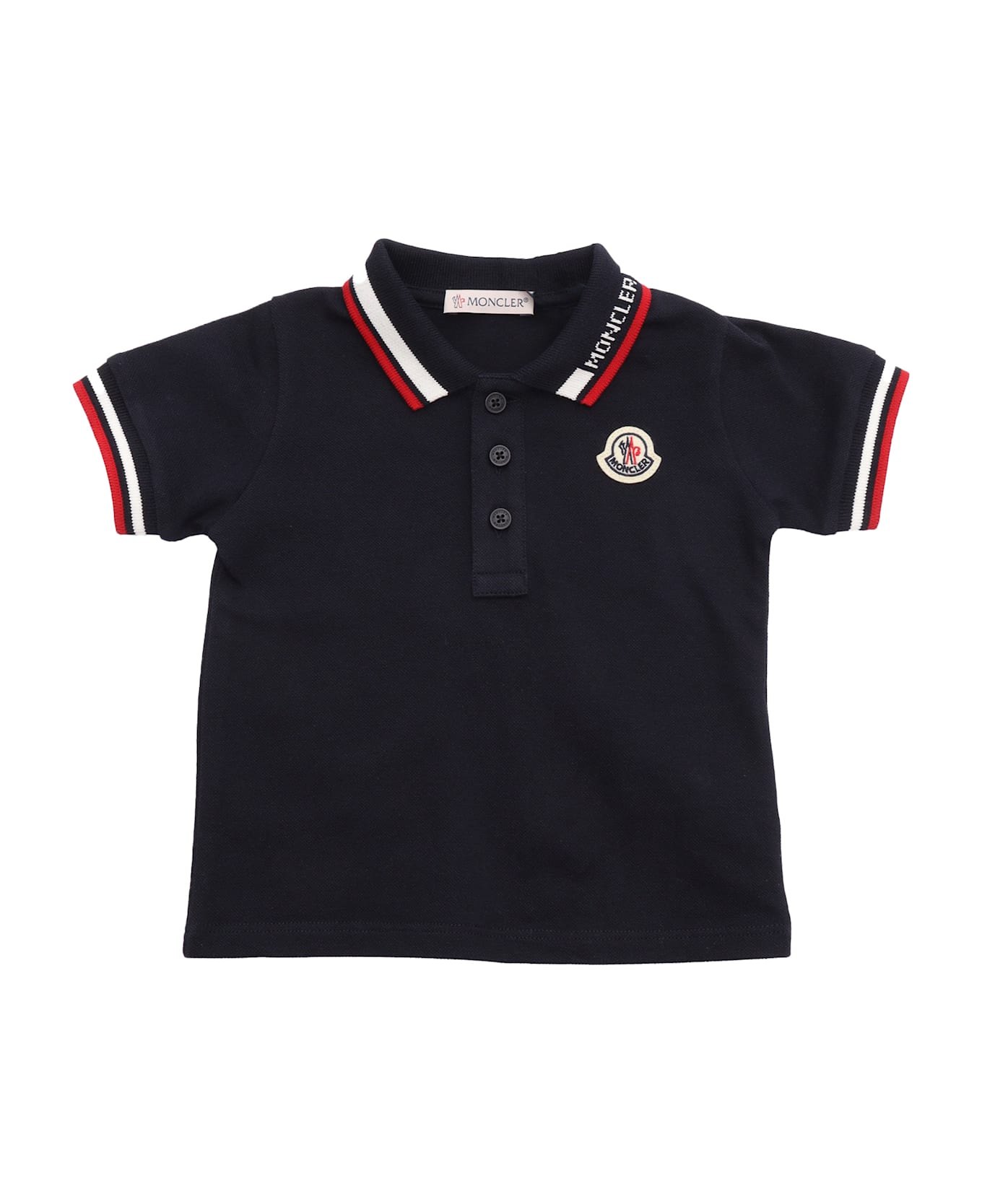 Moncler Ss Polo - BLUE