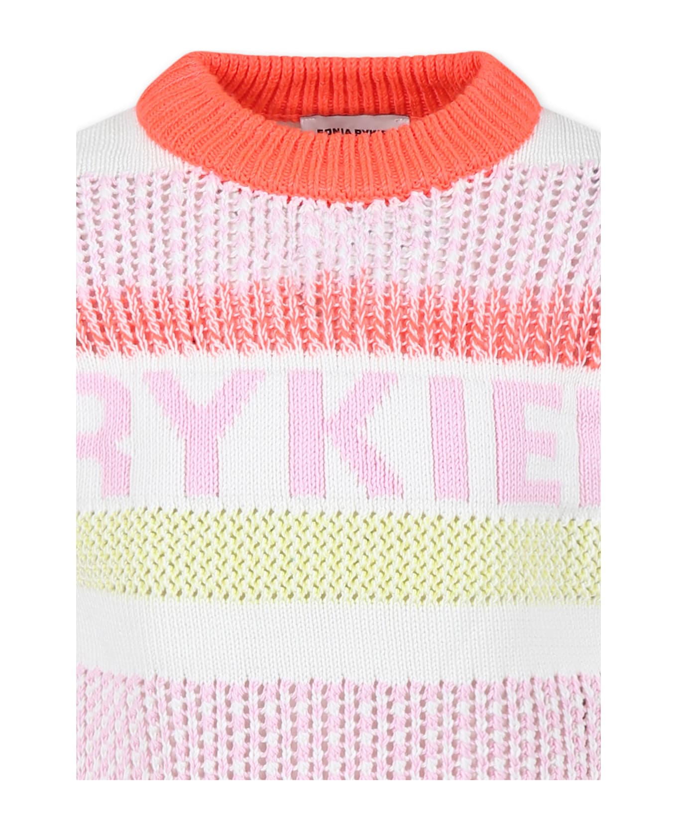 Rykiel Enfant Ivory Sweater For Girl With Logo - Ivory