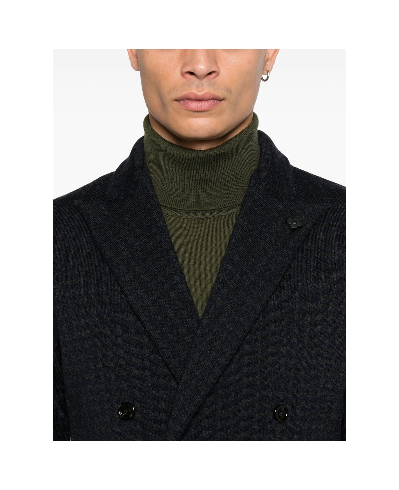 Lardini Blue Knit Jacket - Blue