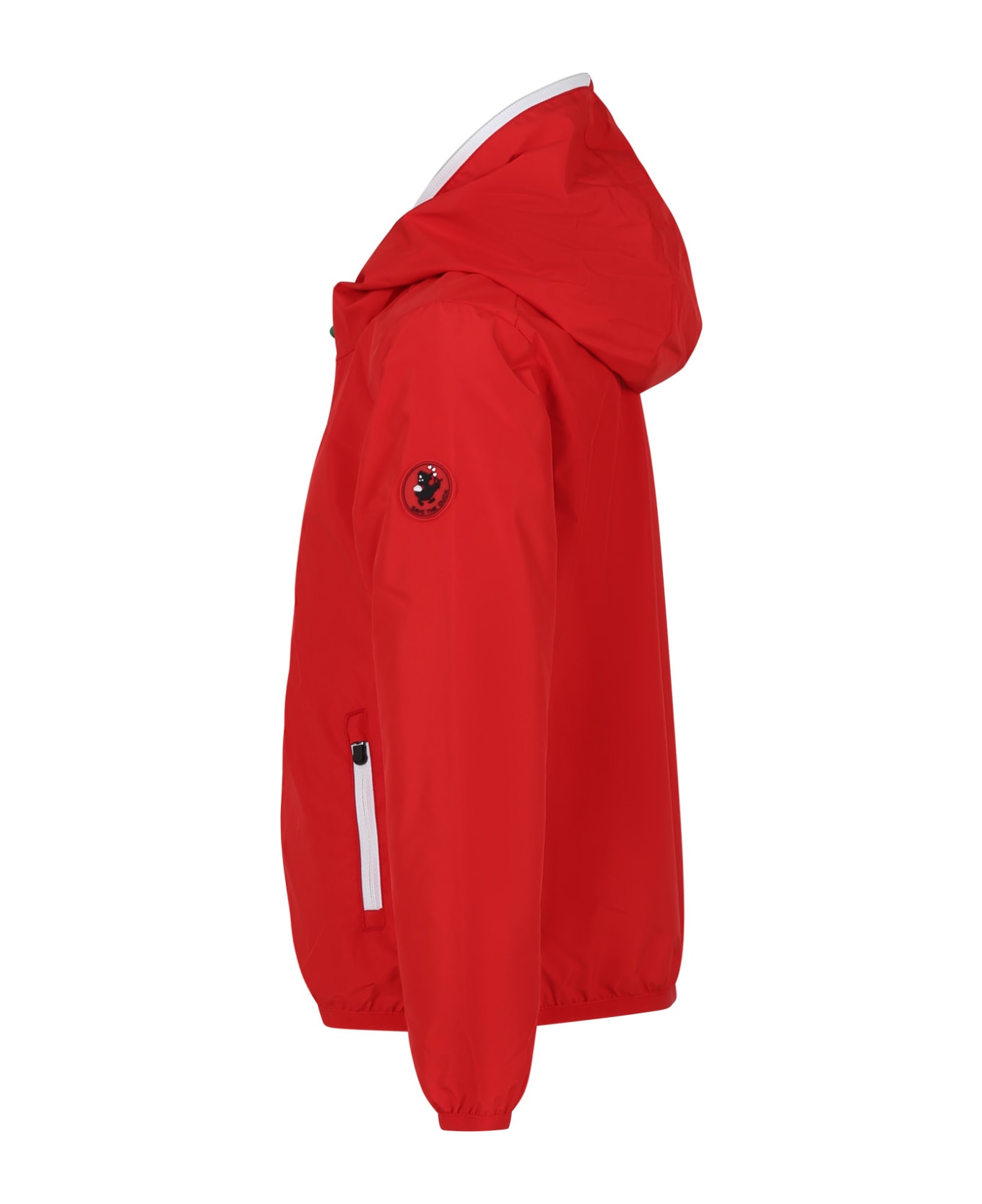 Save the Duck Red Noel Windbreaker For Boy With Logo - Red