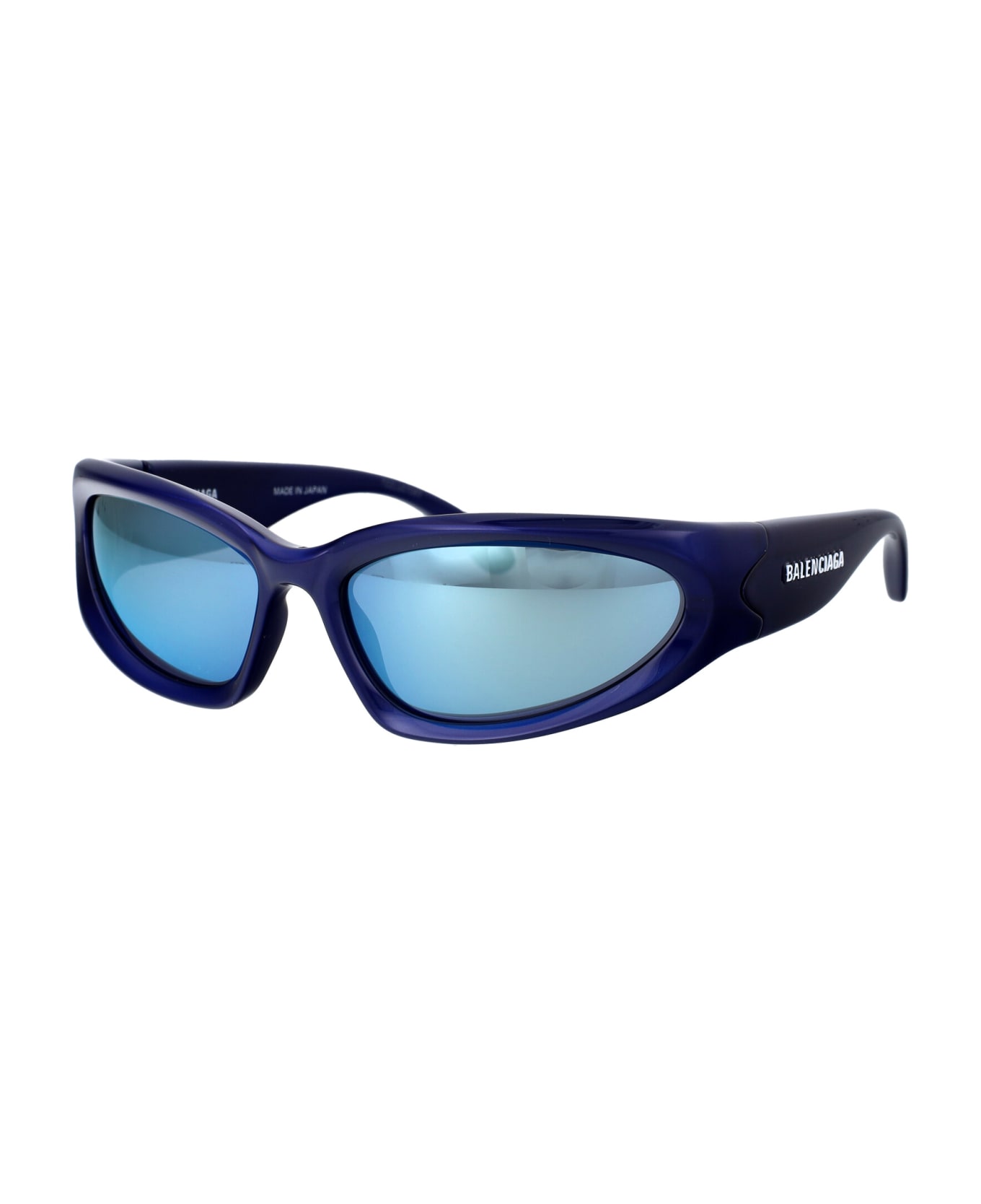 Balenciaga Eyewear Bb0157s Sunglasses - 009 BLUE BLUE BLUE サングラス