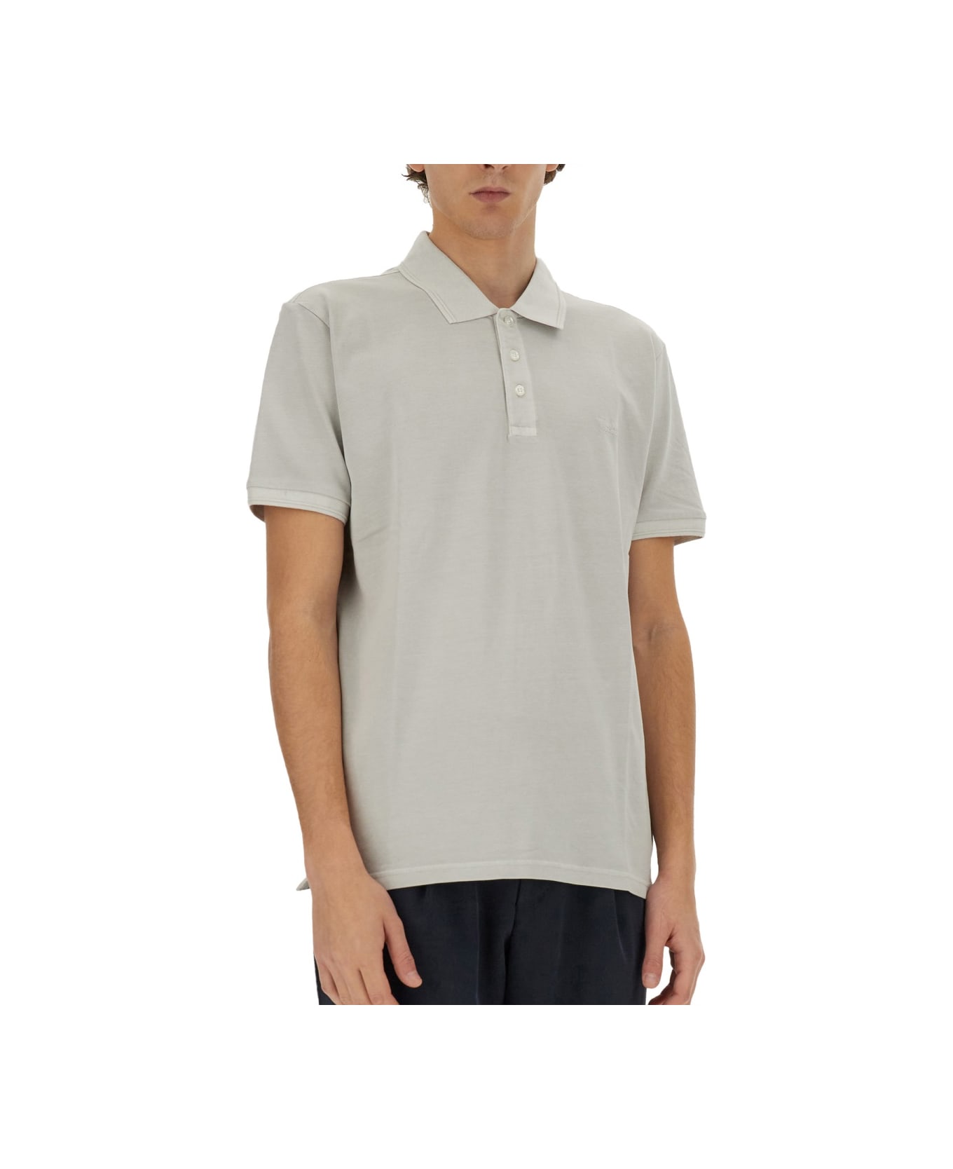 Woolrich Polo With Logo - stone