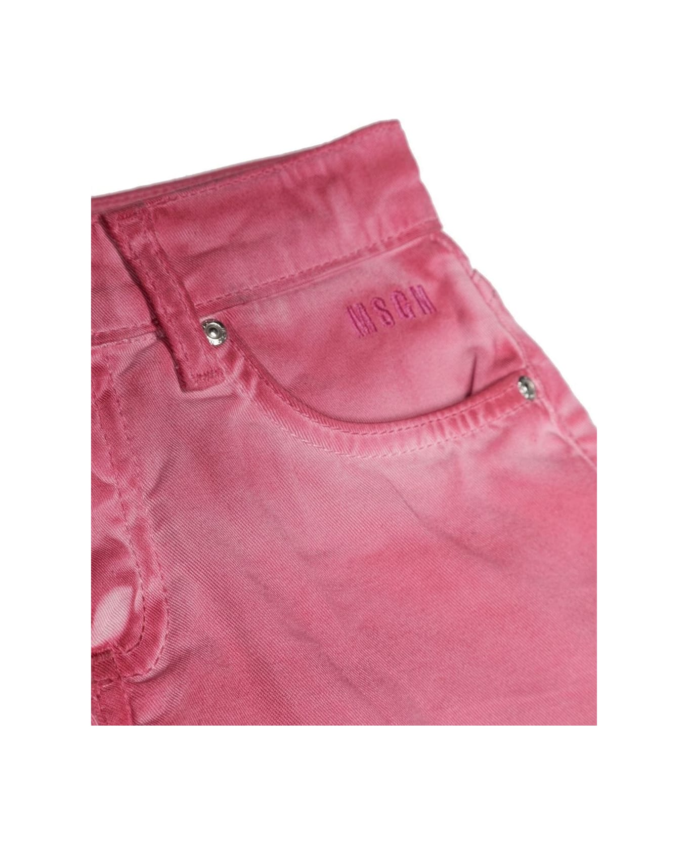 MSGM Pink Denim Shorts - PINK