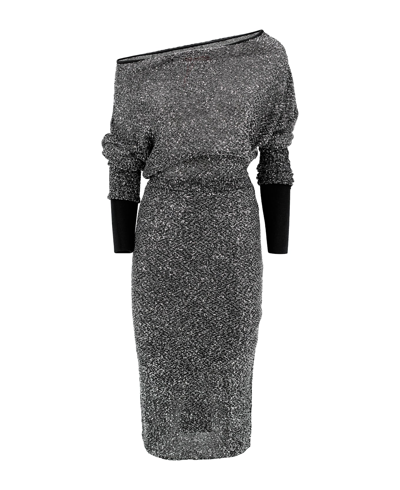 Max Mara Studio Sequined Viscose Yarn Dress