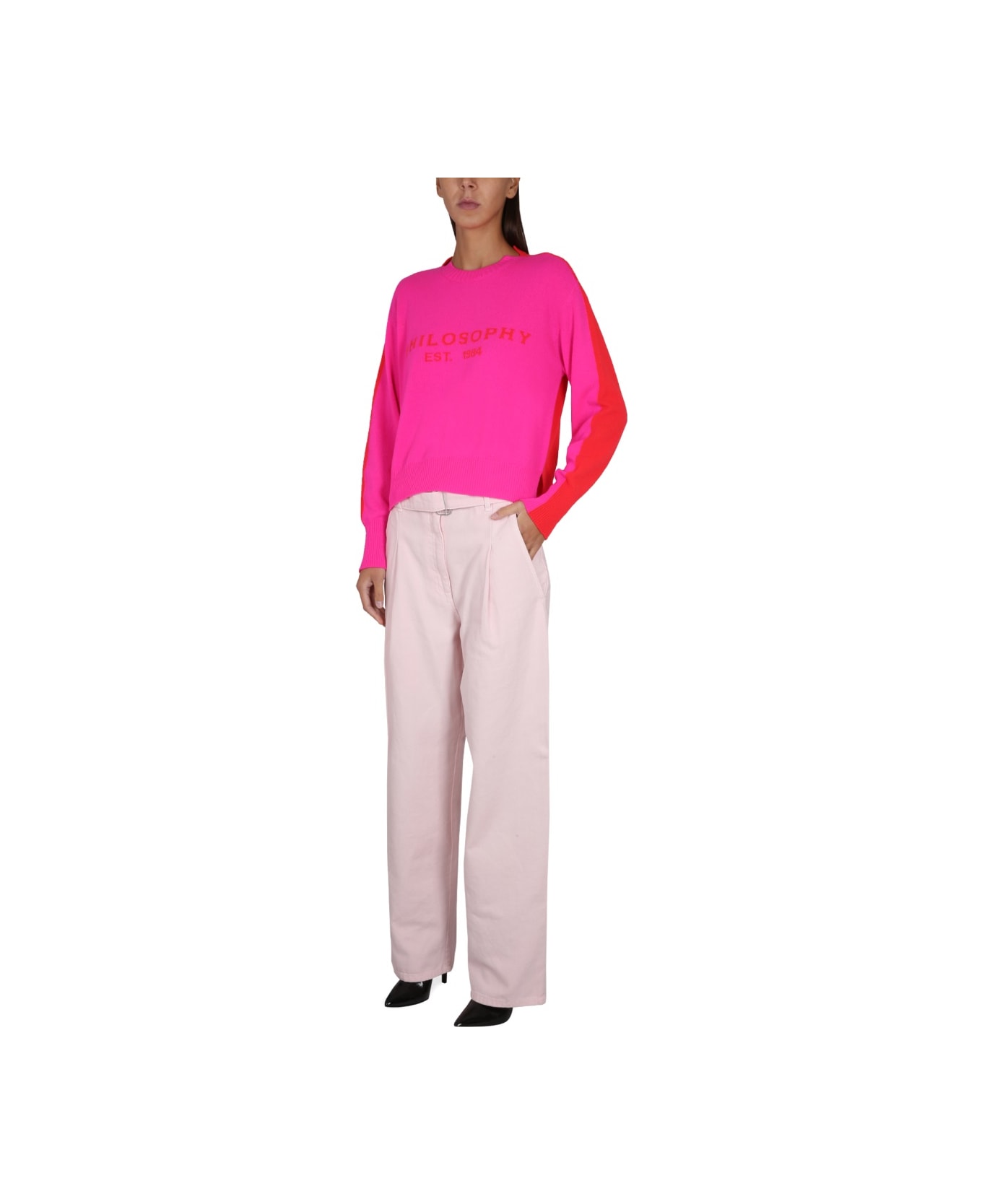 Philosophy di Lorenzo Serafini Jersey With Logo Embroidery - MULTICOLOUR