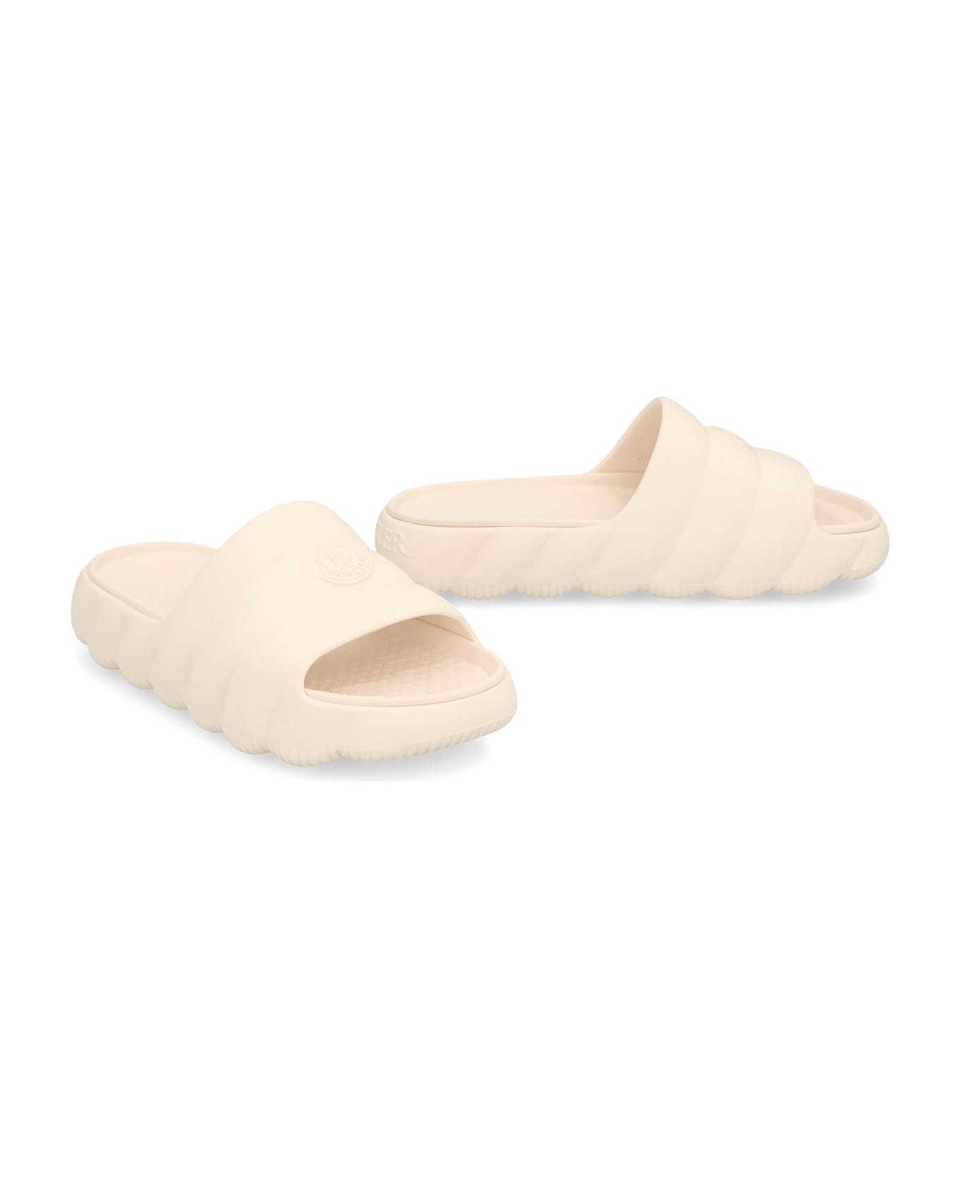 Moncler Lilo Rubber Slides - White