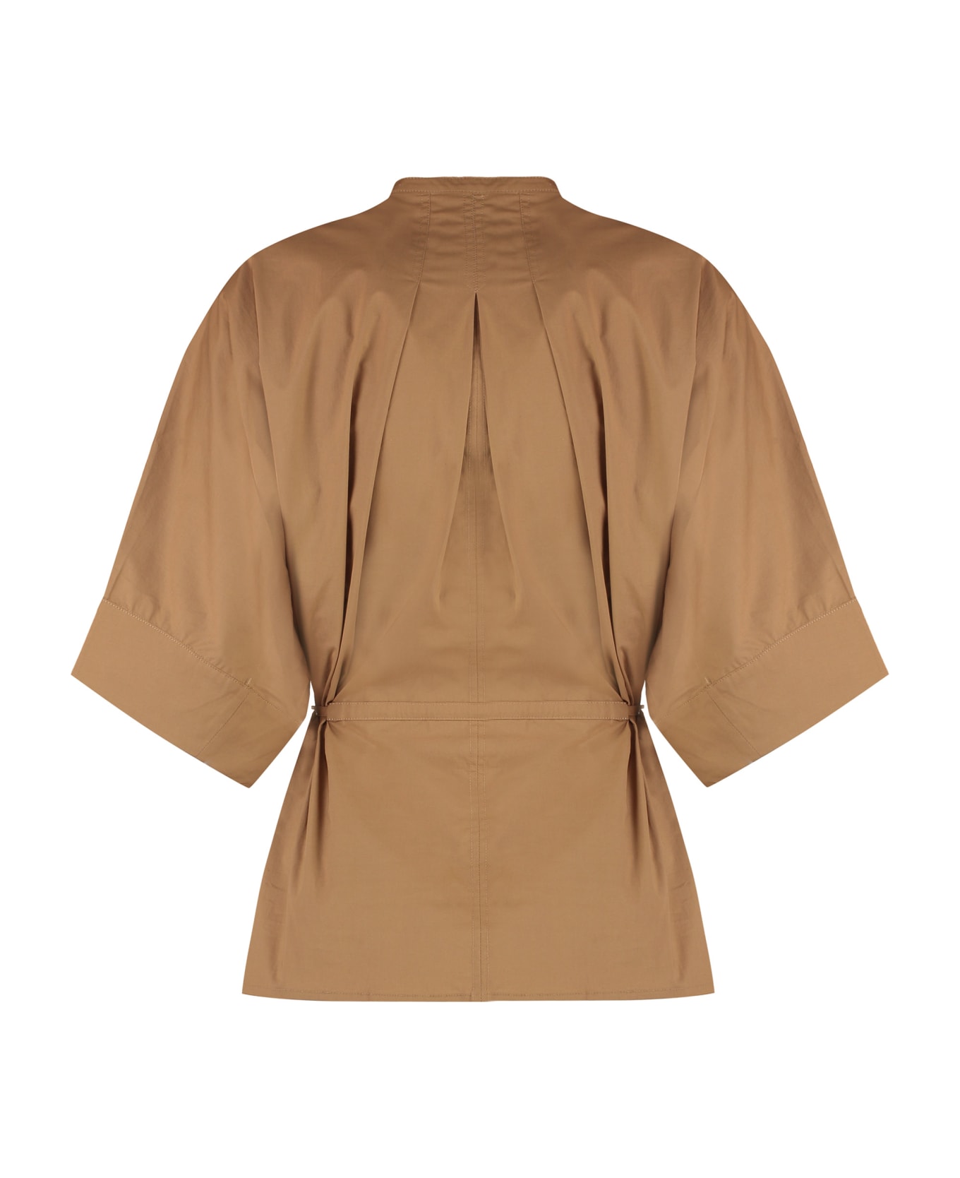 Yves Salomon Cotton Blouse - Camel