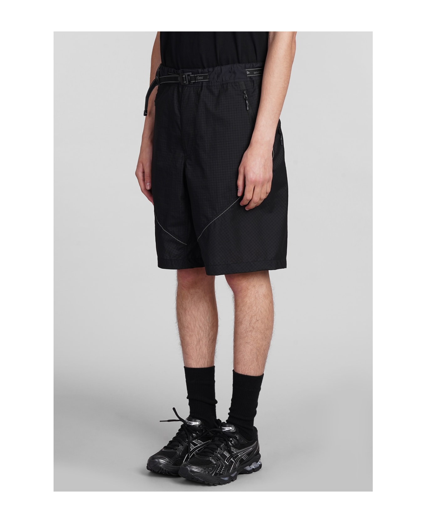 And Wander Shorts In Black Nylon - black
