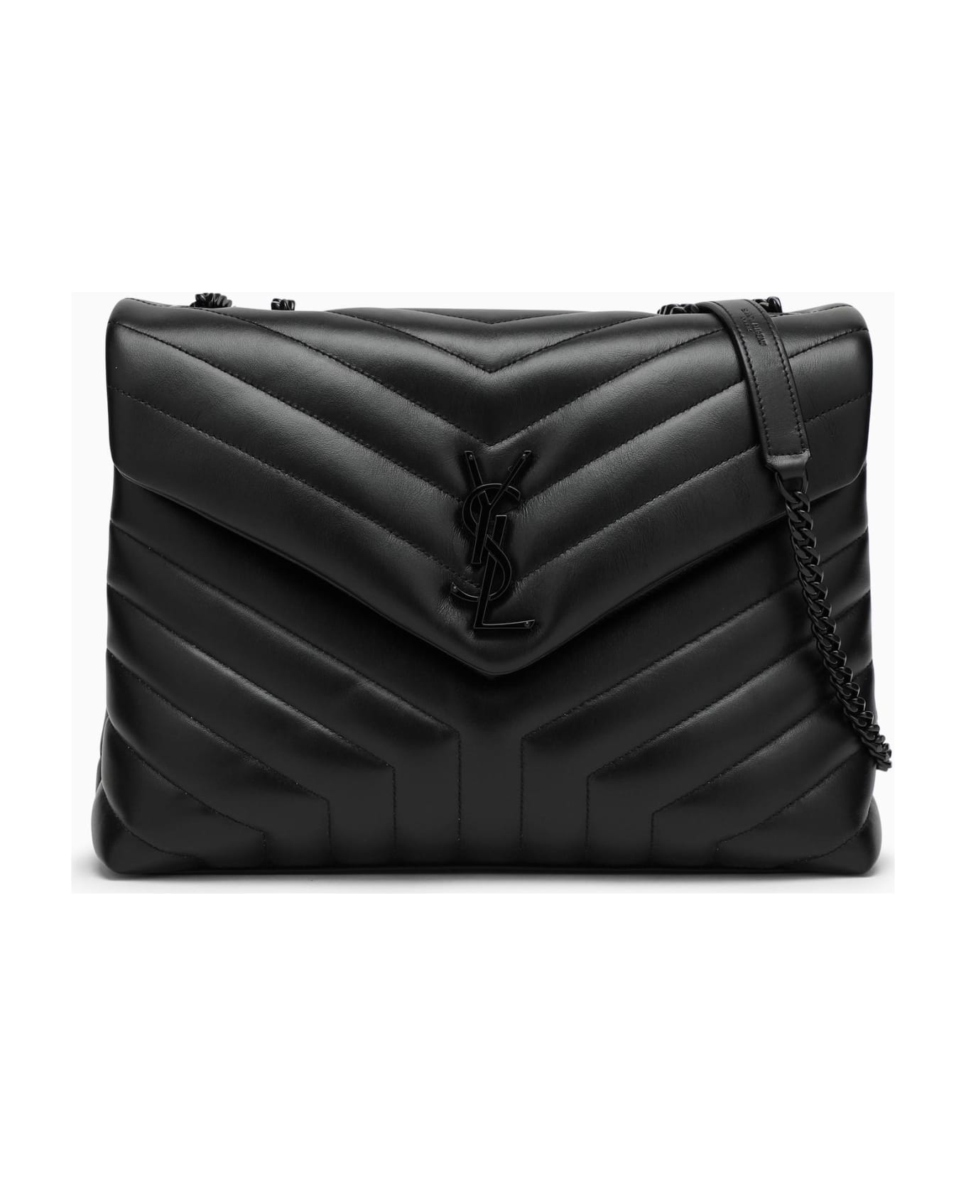 Saint Laurent Black Medium Loulou Bag - BLACK