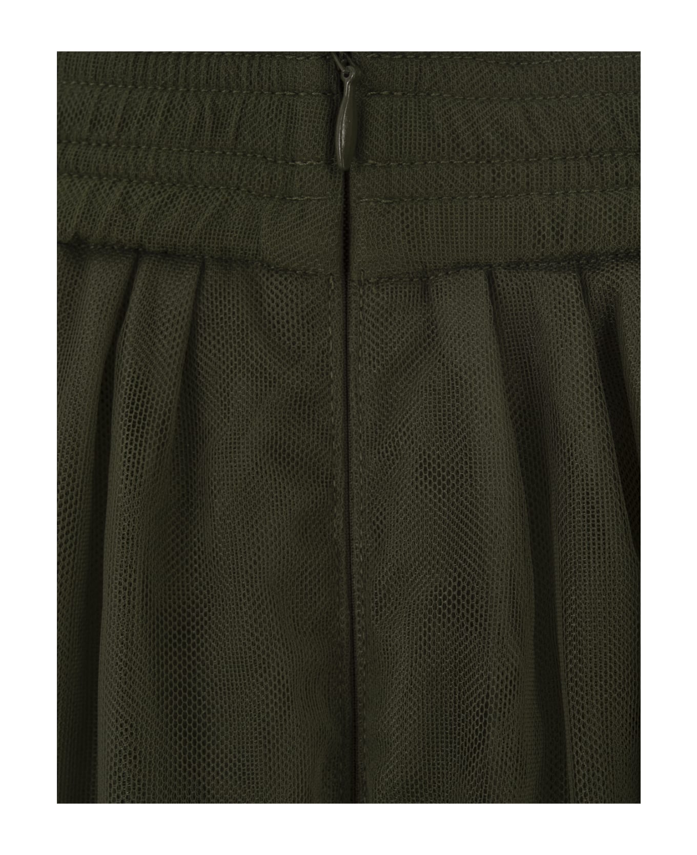 Fabiana Filippi Midi Tulle Skirt In Olive Green | italist