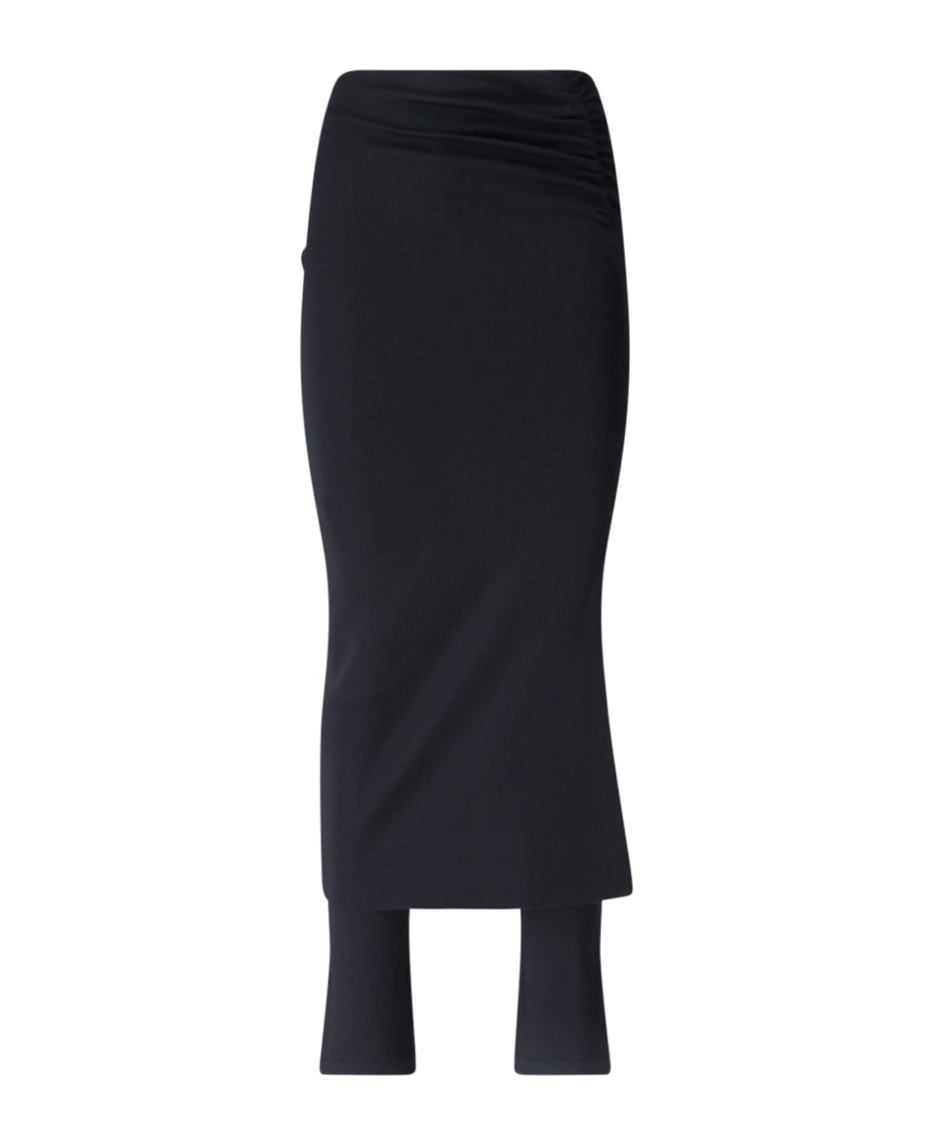 Alaia Draped Skirt - Black  