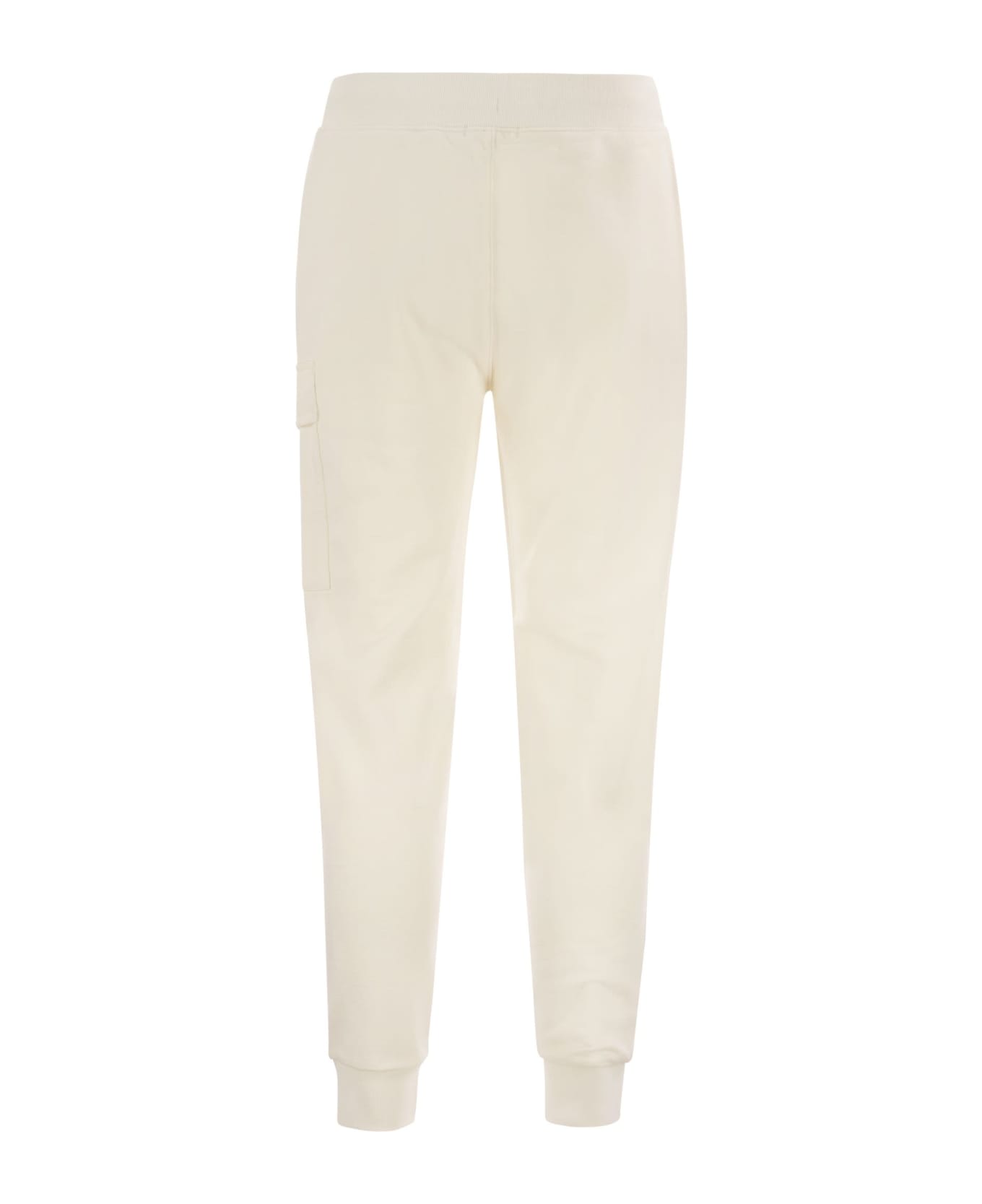 C.P. Company Diagonal Raised Fleece Sweatpants - Off White