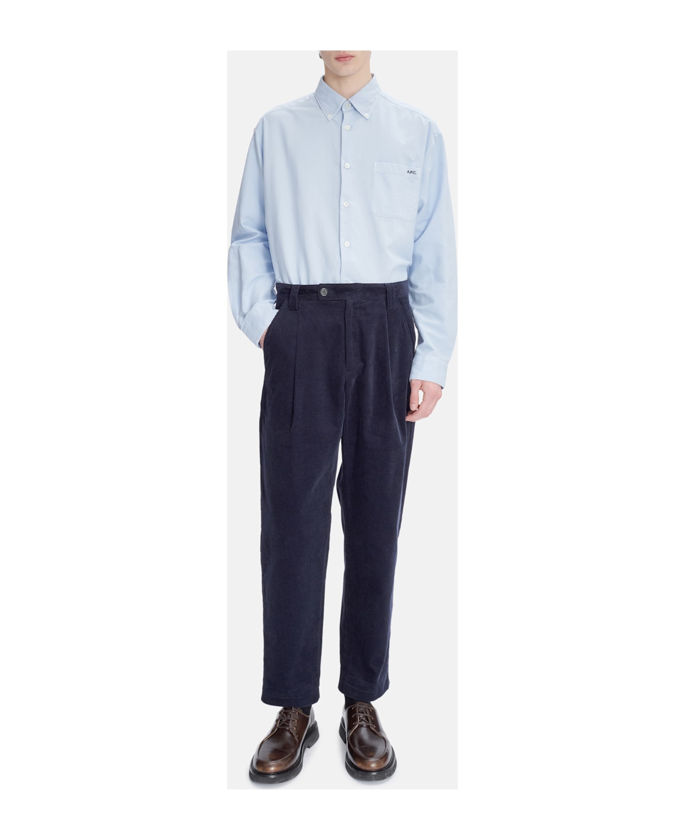 A.P.C. Chemise Mateo Logo - AZURE