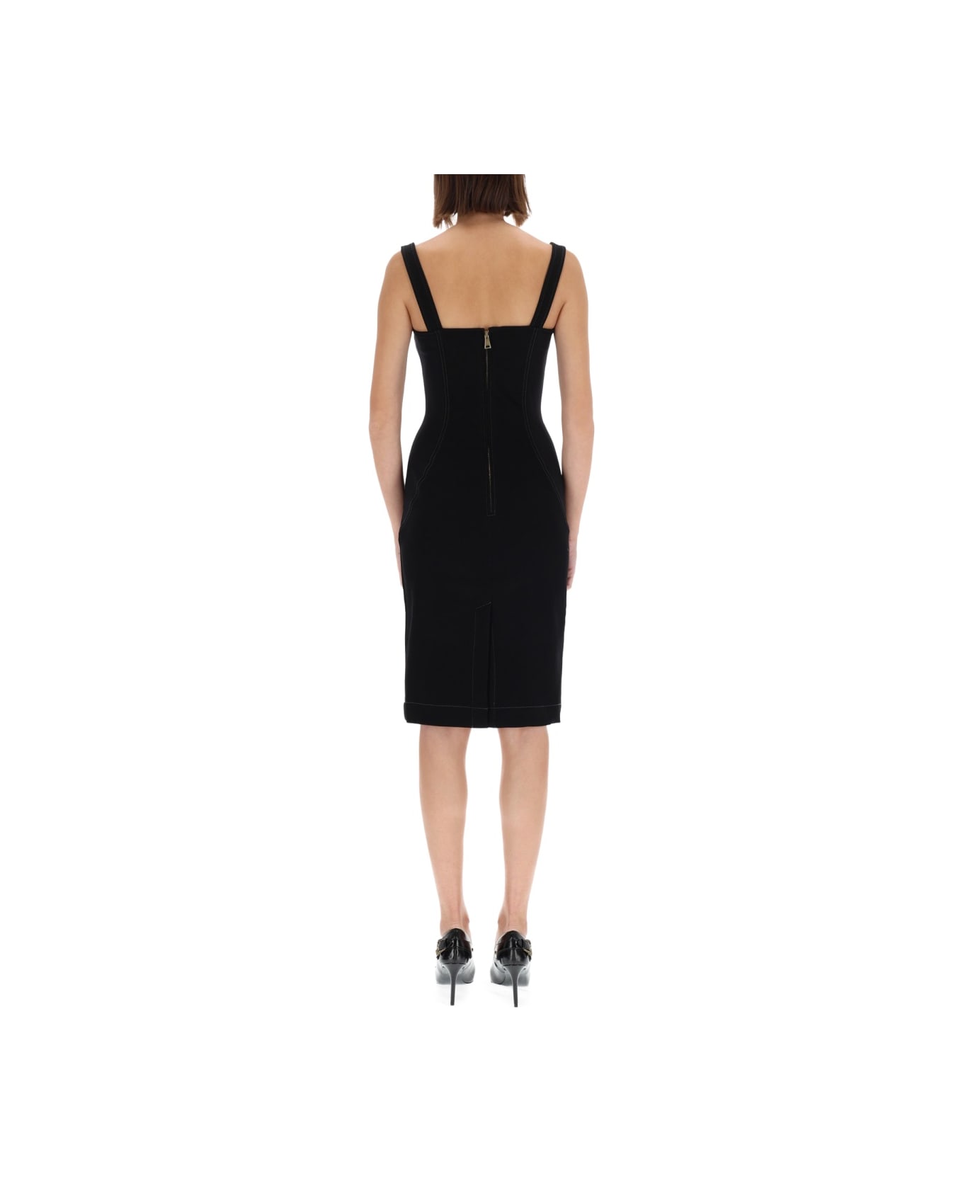 Versace Jeans Couture 
baroque
 Buckled Dress - Black