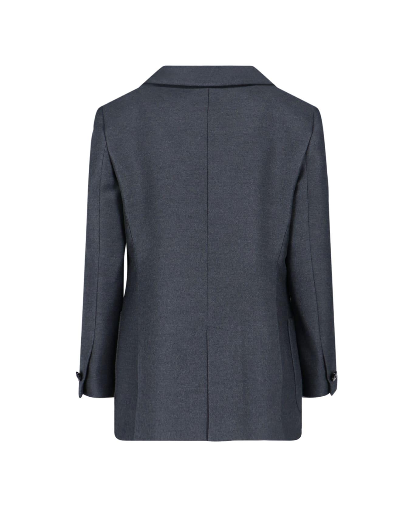 Giorgio Armani Single-breasted Silk Blazer - Gray