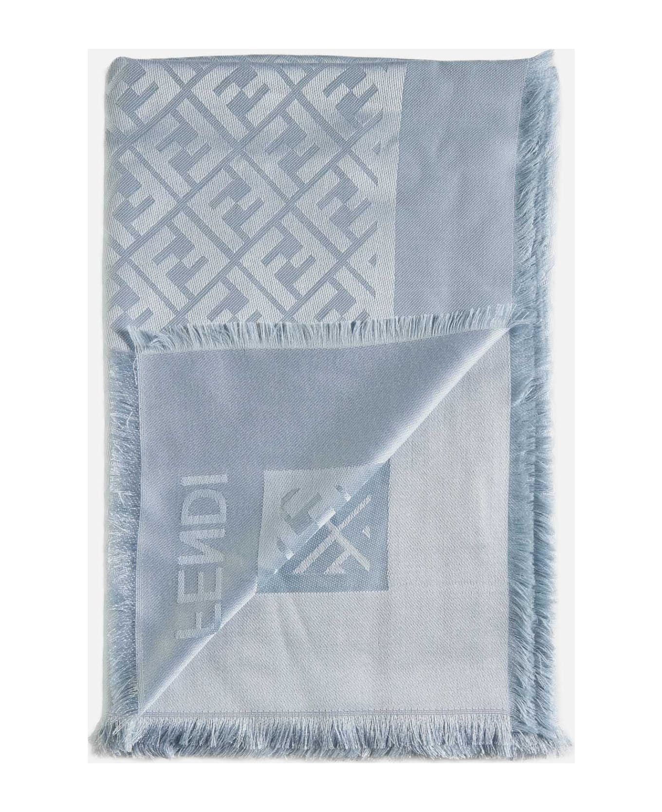 Fendi Ff Silk And Wool Shawl - Anise スカーフ＆ストール
