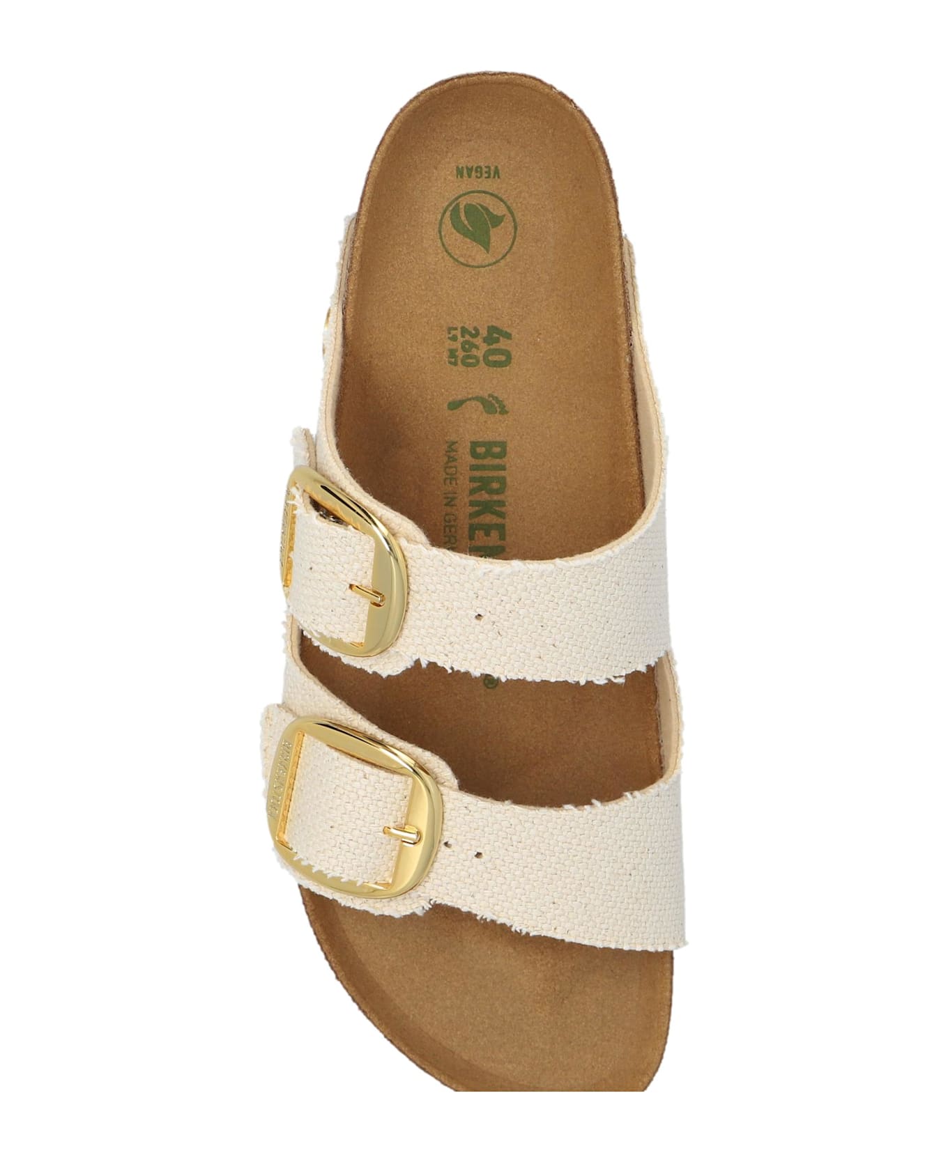 Birkenstock Vegan 
arizona Big Buckle Rivet Logo
 Slides - White