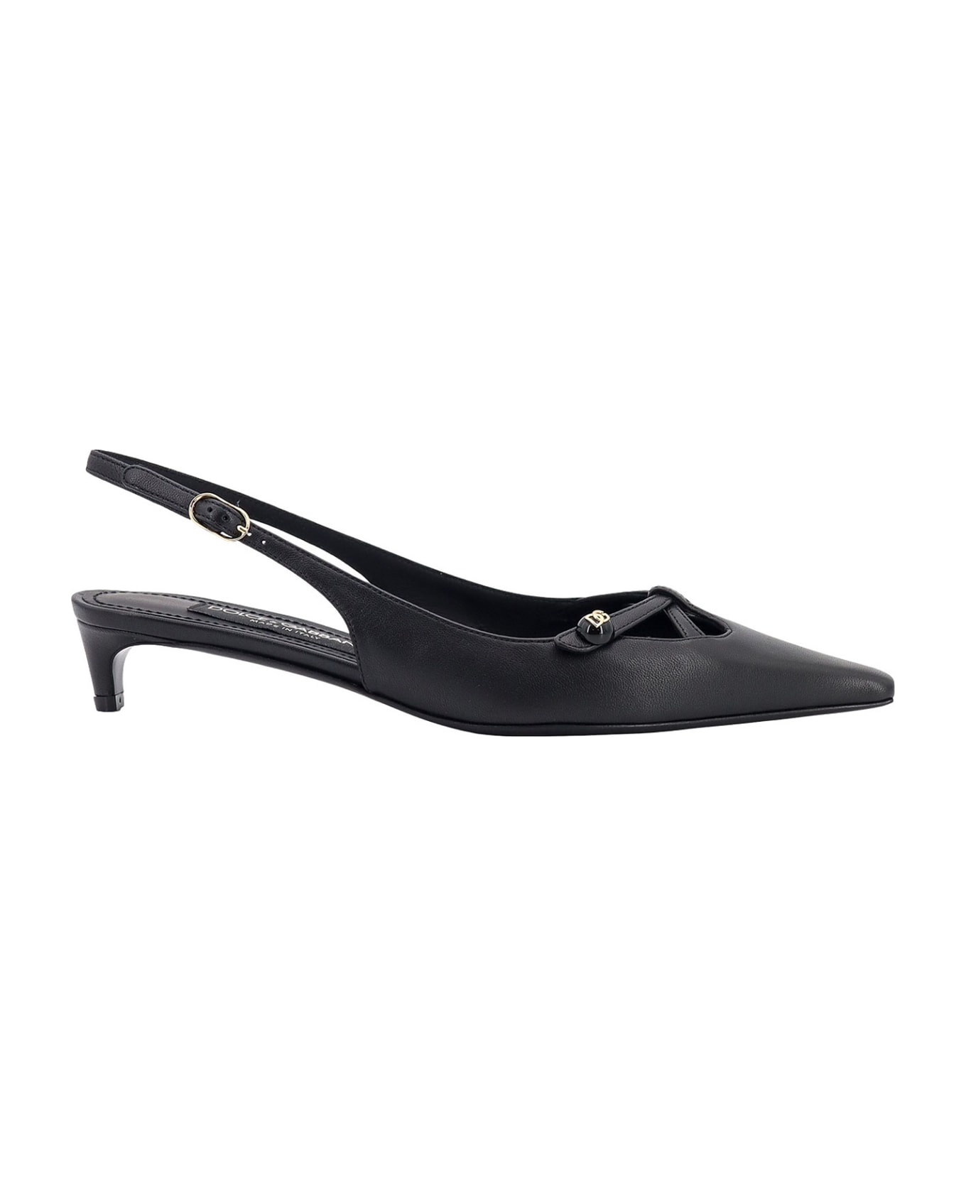 Dolce & Gabbana Dg Logo Slingback - Black