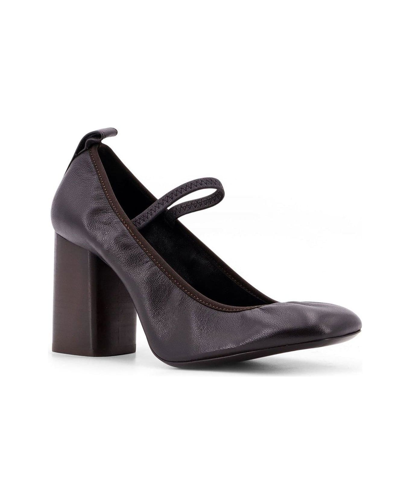 Lemaire Square Toe Ballerinas - Brown