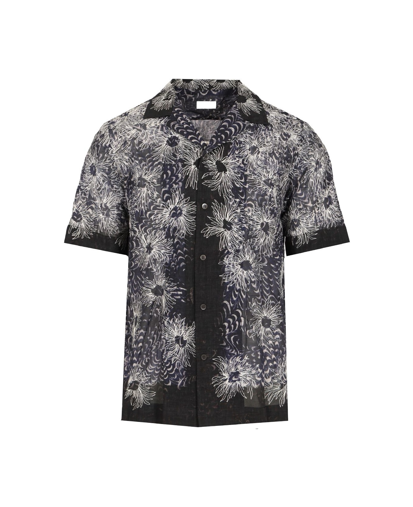 Dries Van Noten Short Sleeve Cotton Shirt - Blue