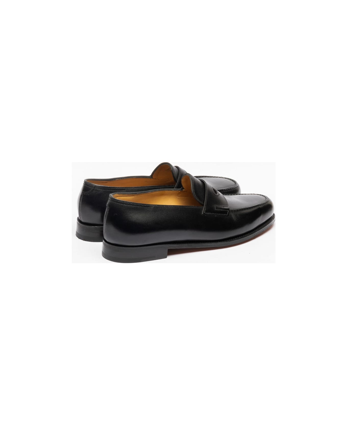 John Lobb Lopez Black Calf Penny Loafer - Nero