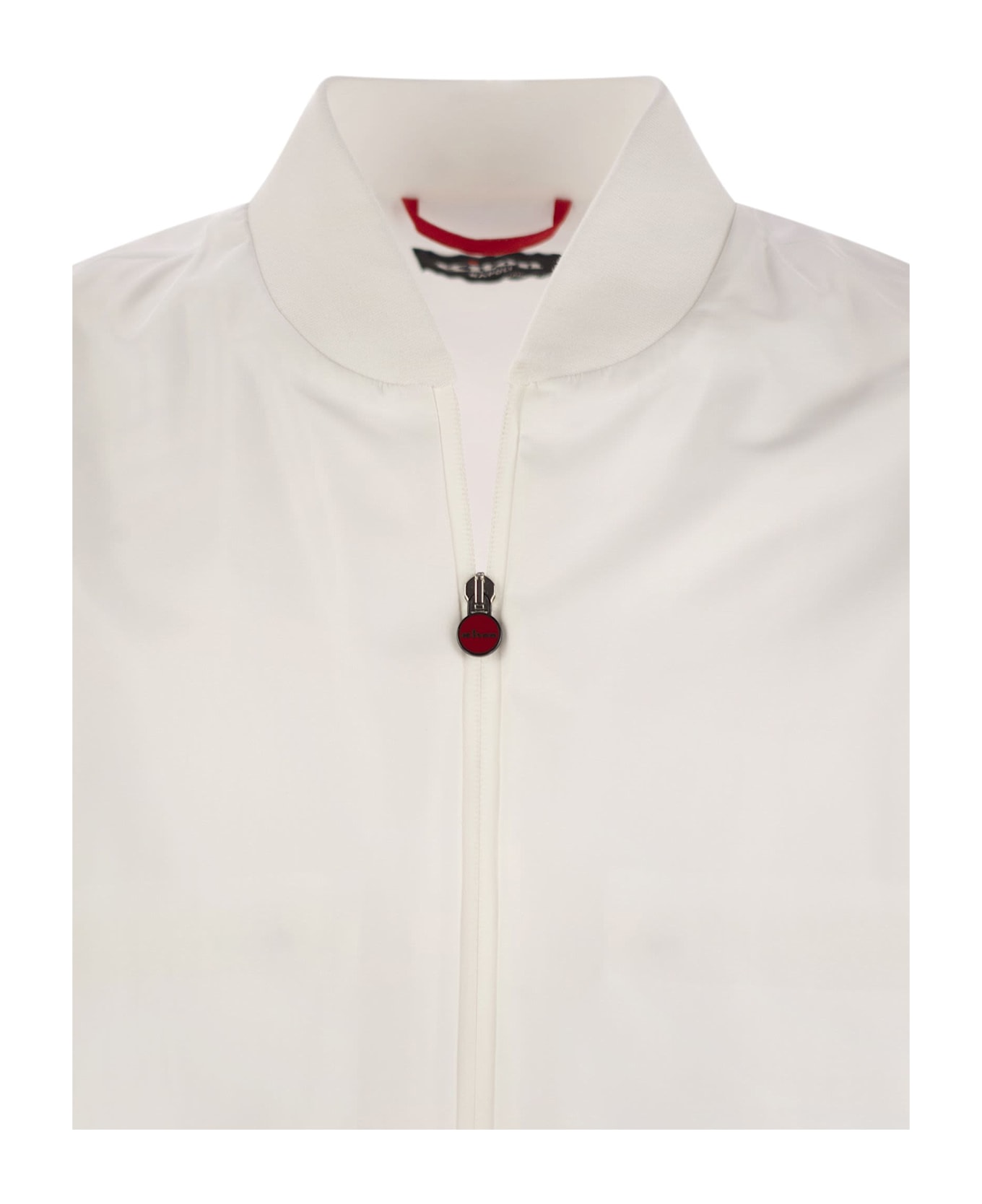 Kiton Sea - Bomber Jacket In Technical Fabric - White