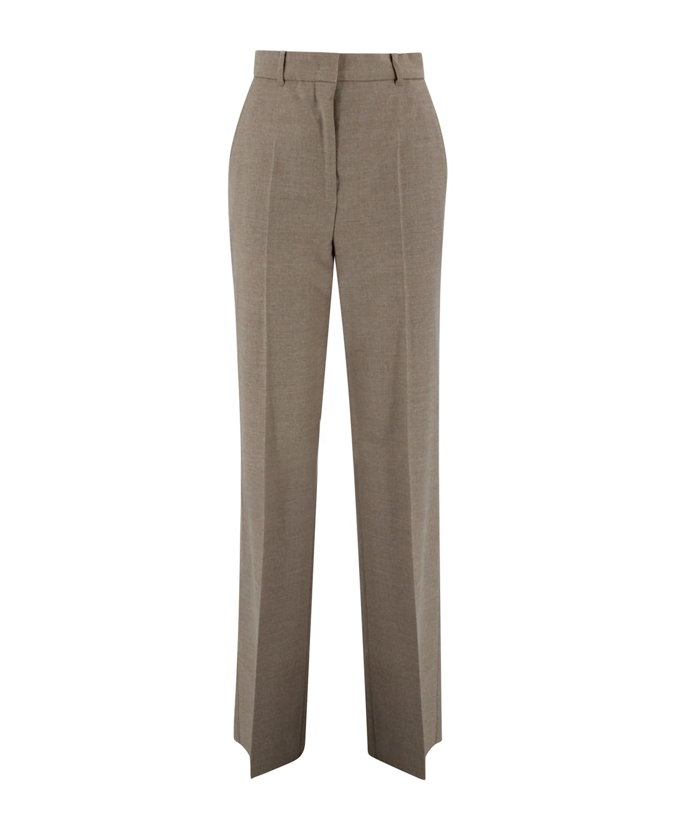 Max Mara Studio Stretch Flannel Trousers - Beige