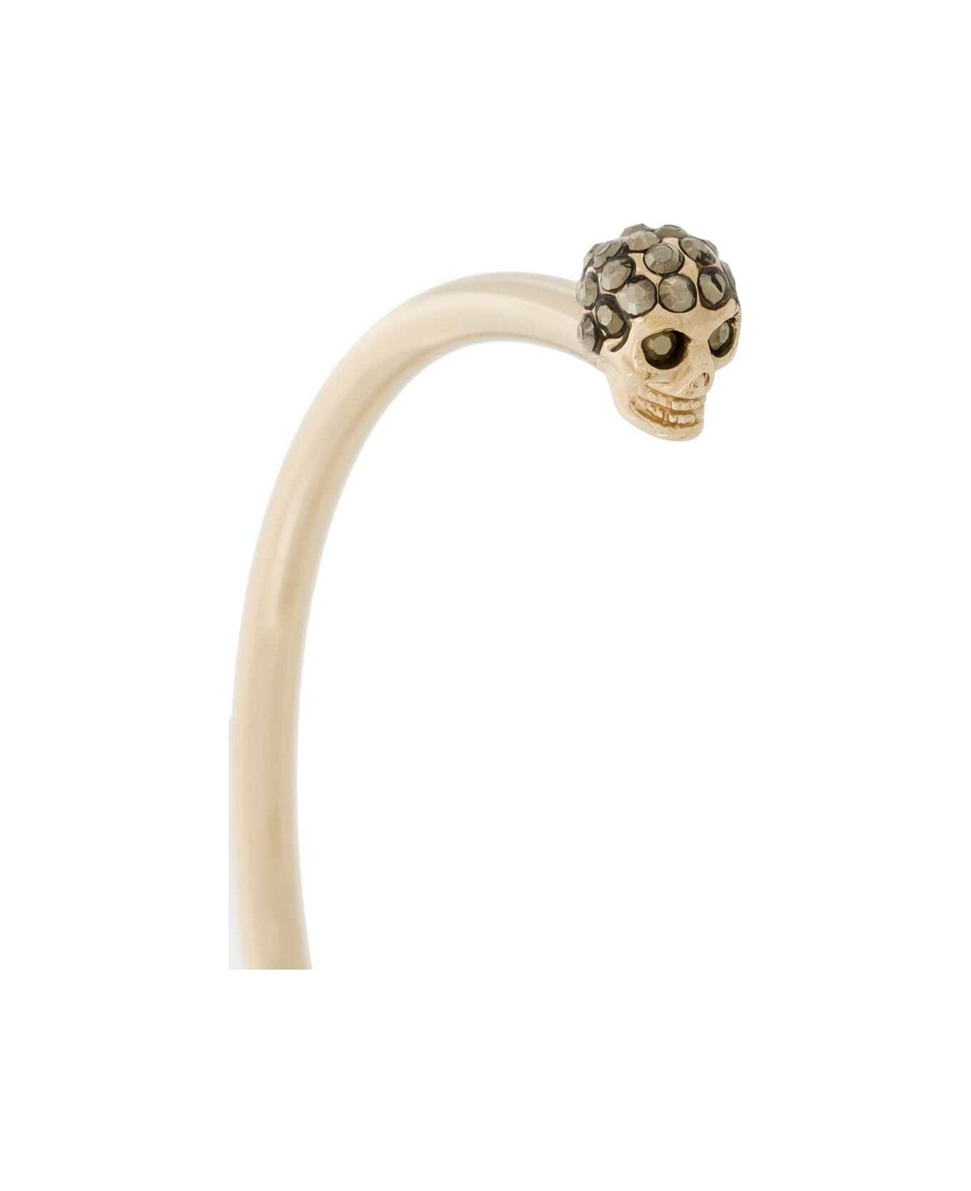 Alexander McQueen Woman's Skull Brass Bracelet - Metallic