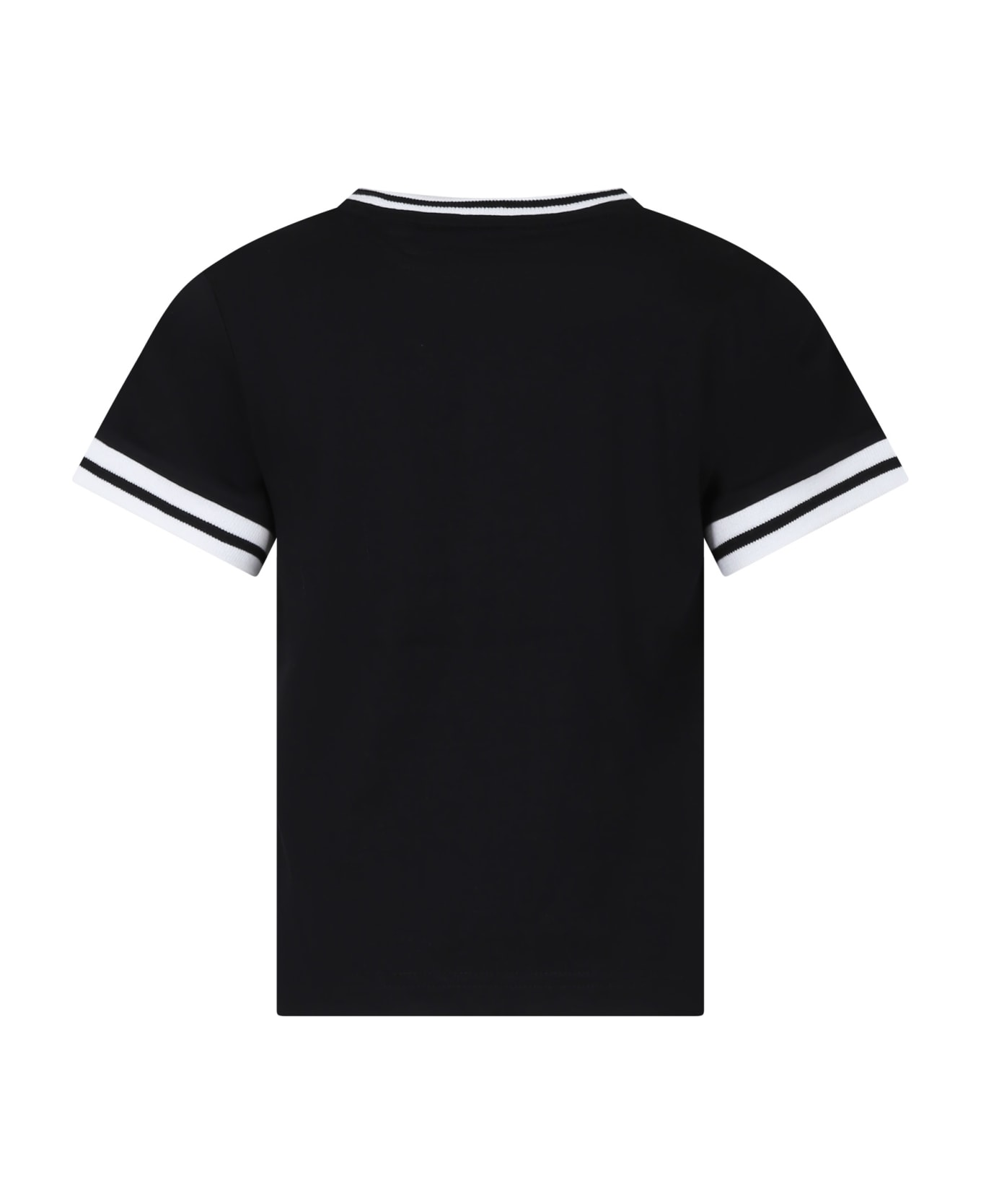 DKNY Black T-shirt For Girl With Logo - B Nero