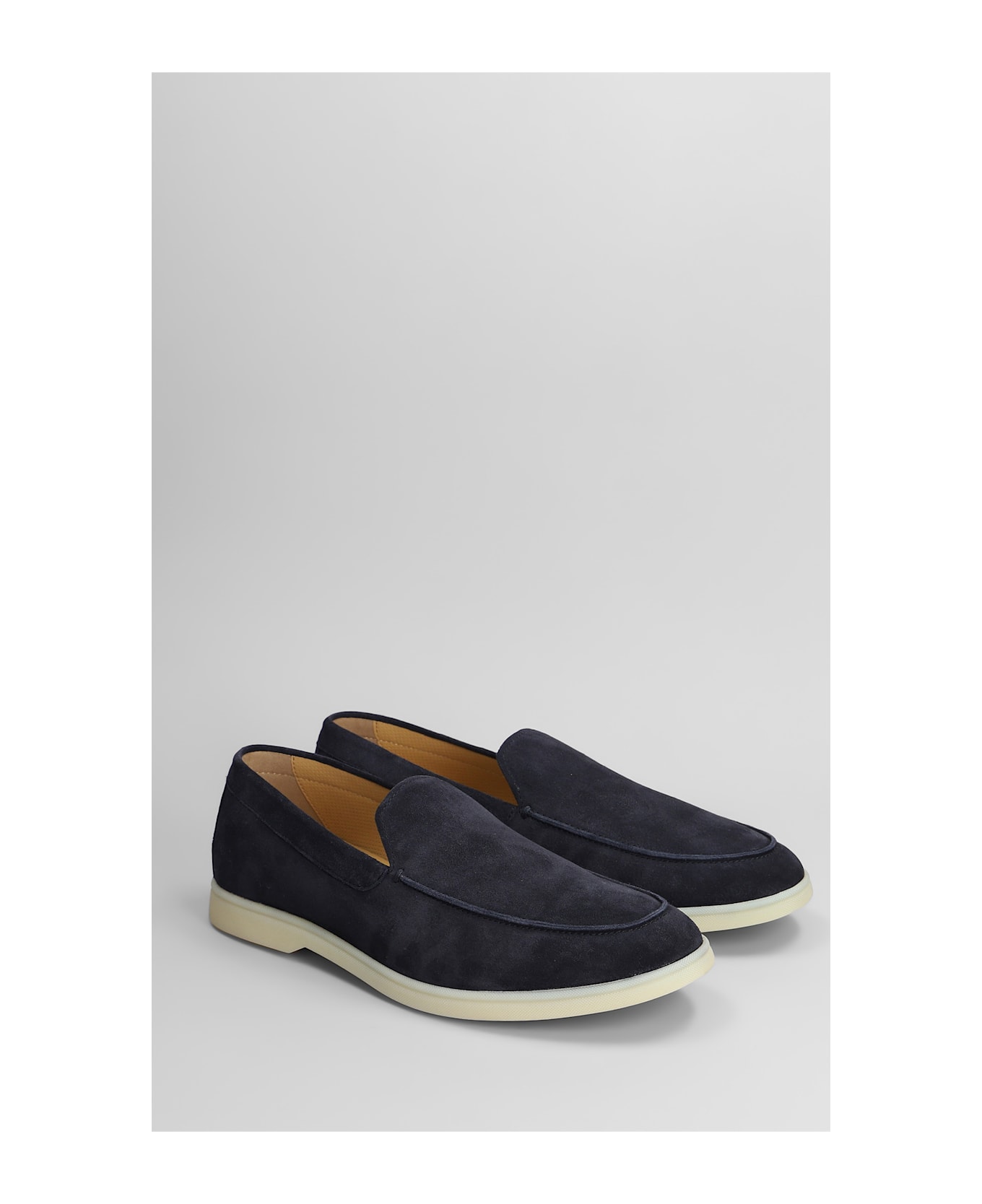 Henderson Baracco Loafers In Blue Suede - blue
