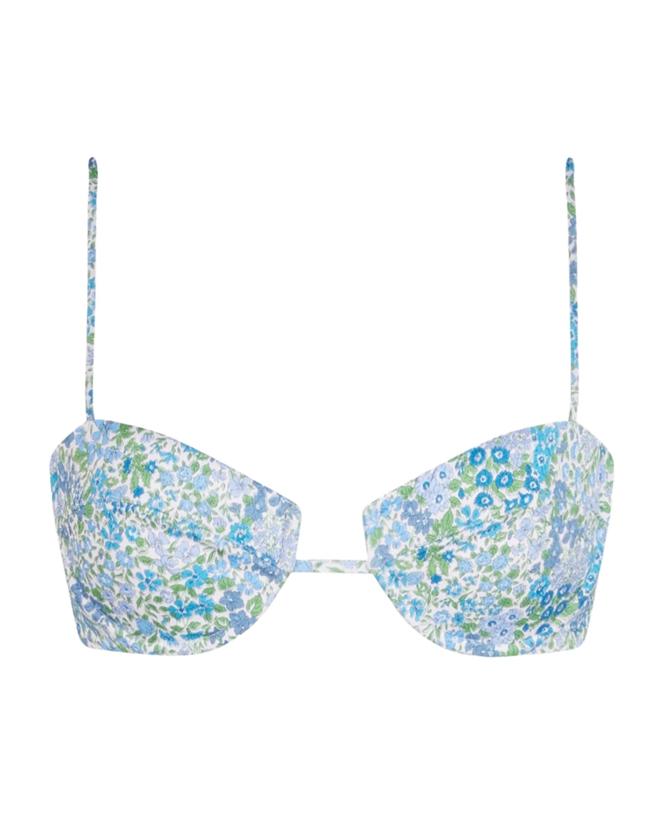 MC2 Saint Barth Woman Underwired Bralette Top Salina With Joanna Luise Print | Made With Liberty Fabric - WHITE