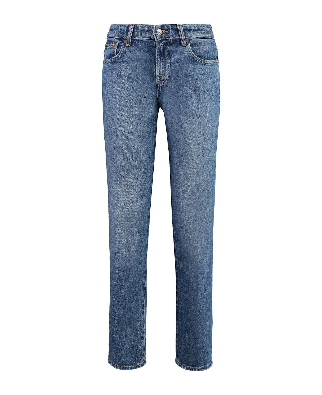 7 For All Mankind Calie Straight Leg Jeans - Blue