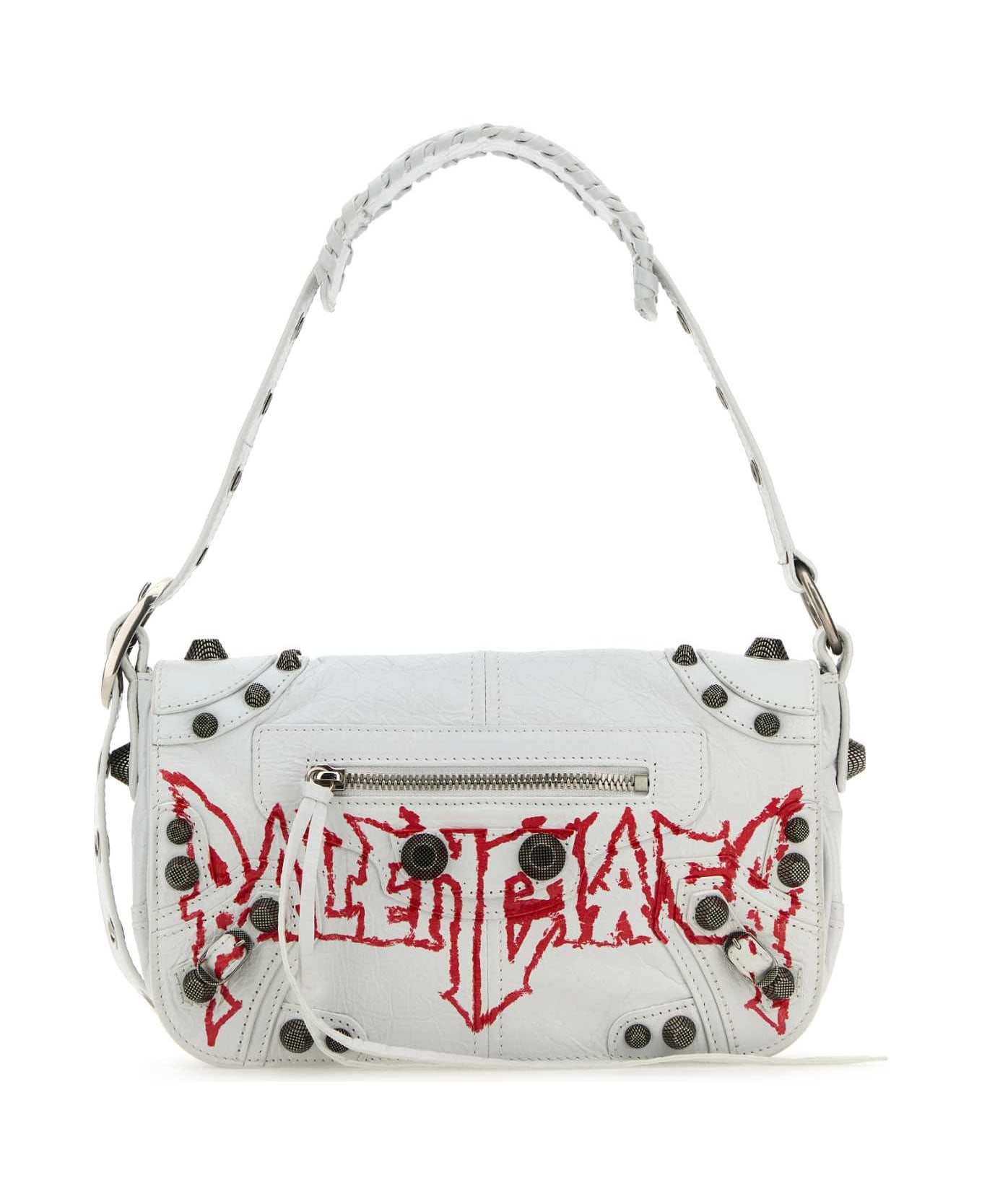 Balenciaga White Leather Le Cagole Xs Diy Metal Crossbody Bag - OPTICWHITE