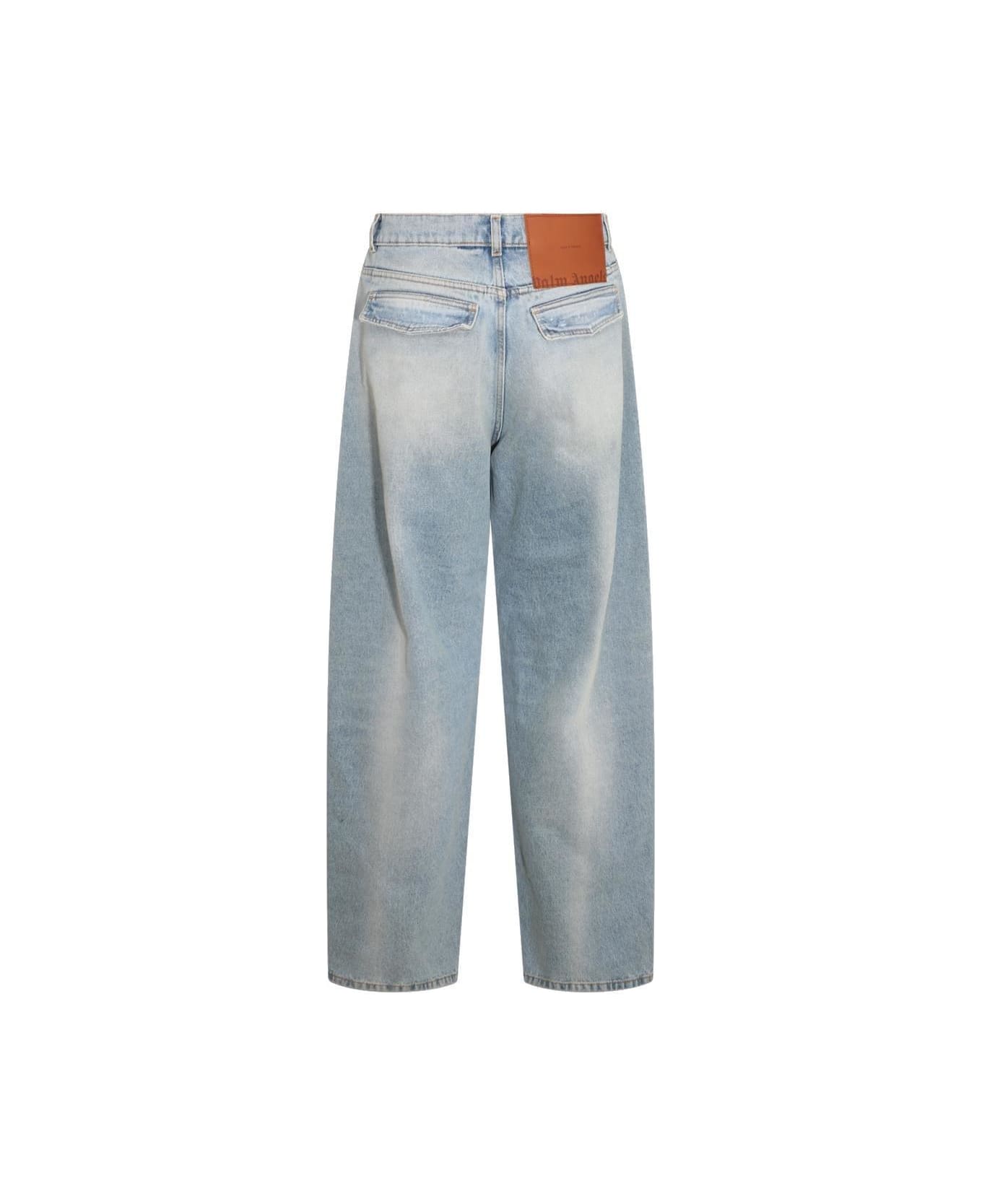 Palm Angels Faded Wide-leg Jeans - Blue