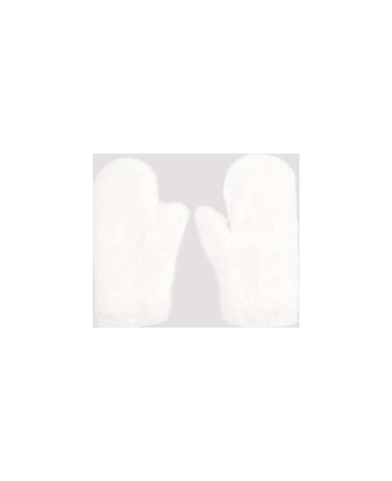 Max Mara Teddy Gloves - Bianco