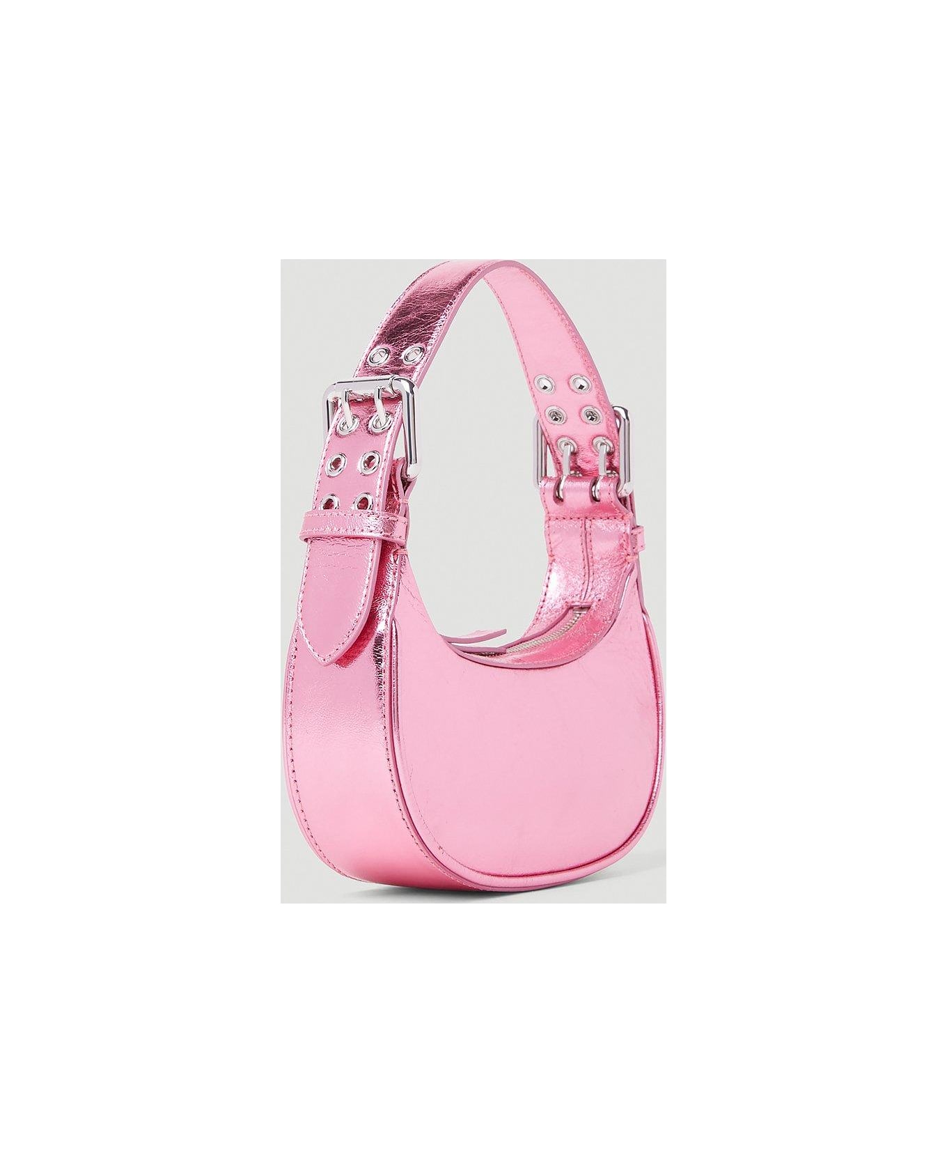 BY FAR Soho Metallic Mini Shoulder Bag - Fuchsia