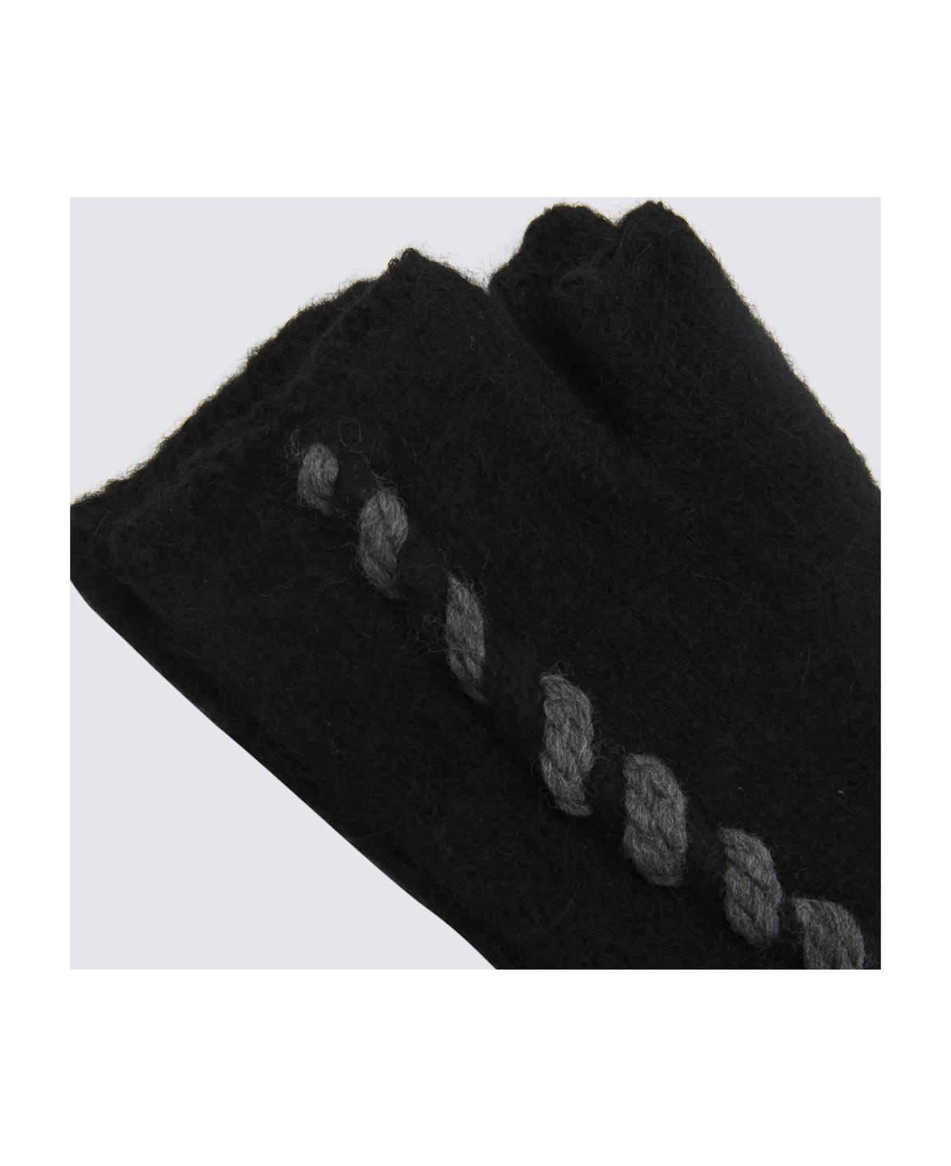 Thom Krom Black Wool Gloves - Black