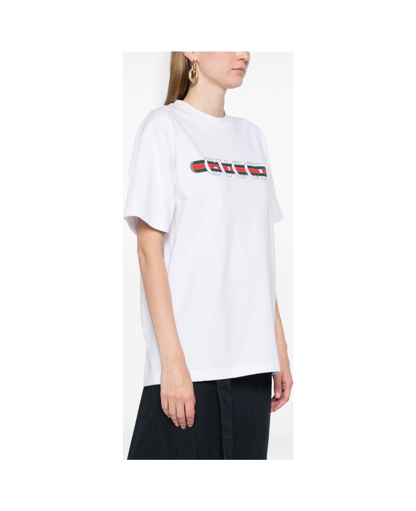 Gucci Logo Cotton T-shirt - White