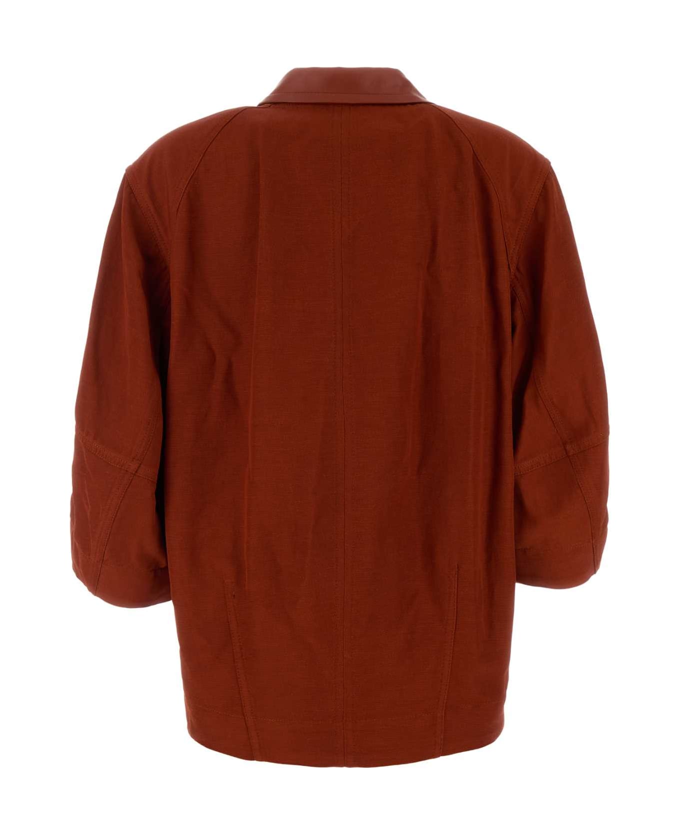 Bottega Veneta Tiziano Red Viscose Blend Blouse - COPPER