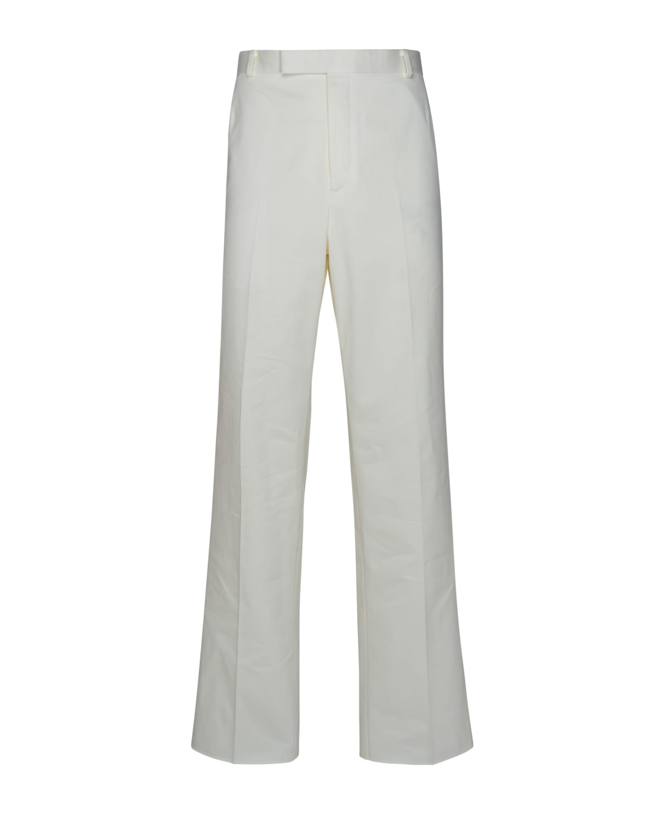 Thom Browne Tailored Trousers In White Cotton - White