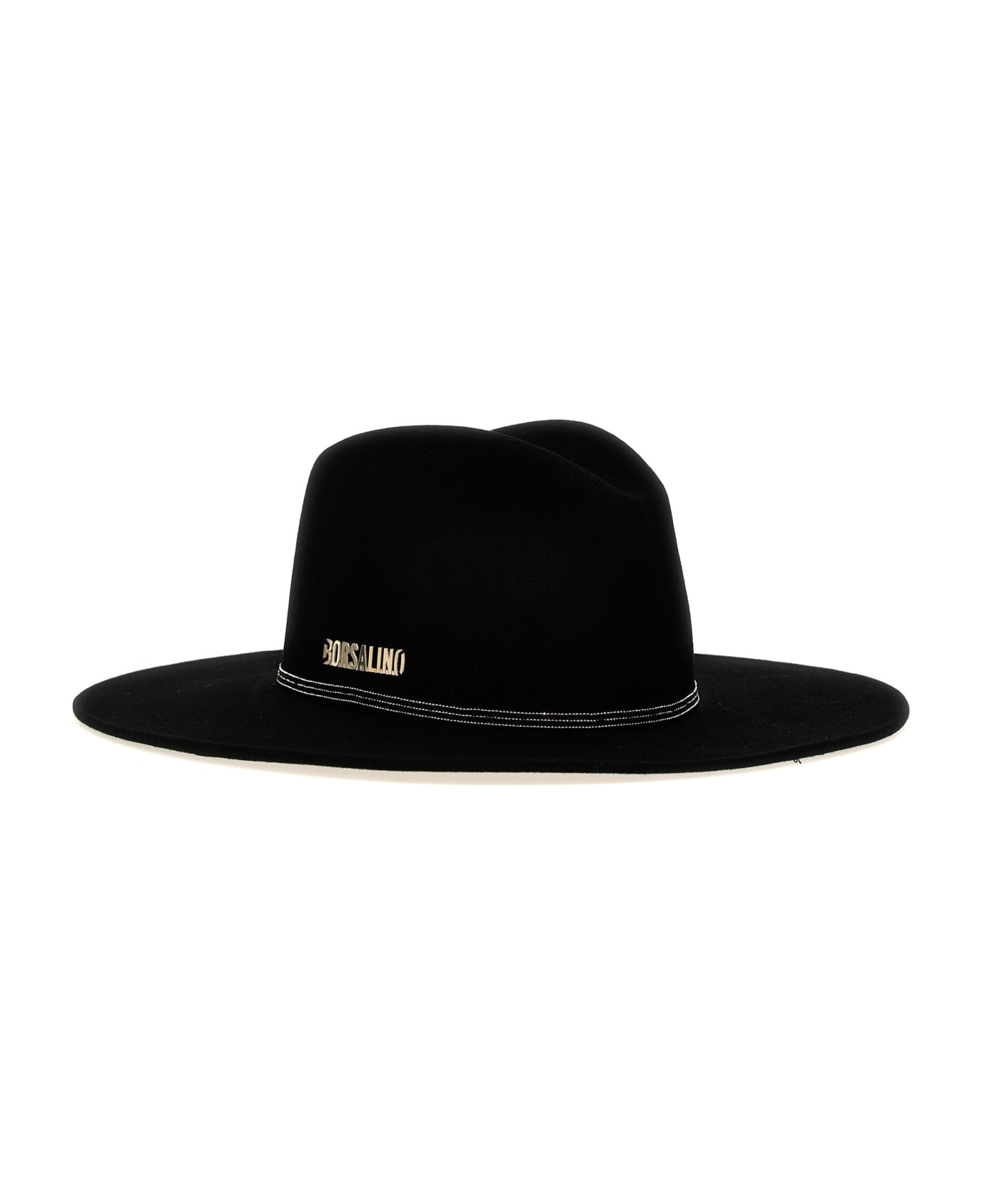 Borsalino Rhinestone Wool Hat - Black  