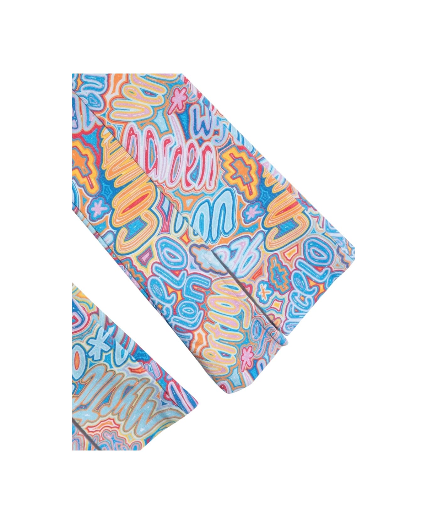 Marcelo Burlon Flare Split Cuffs Trousers - MULTICOLOUR