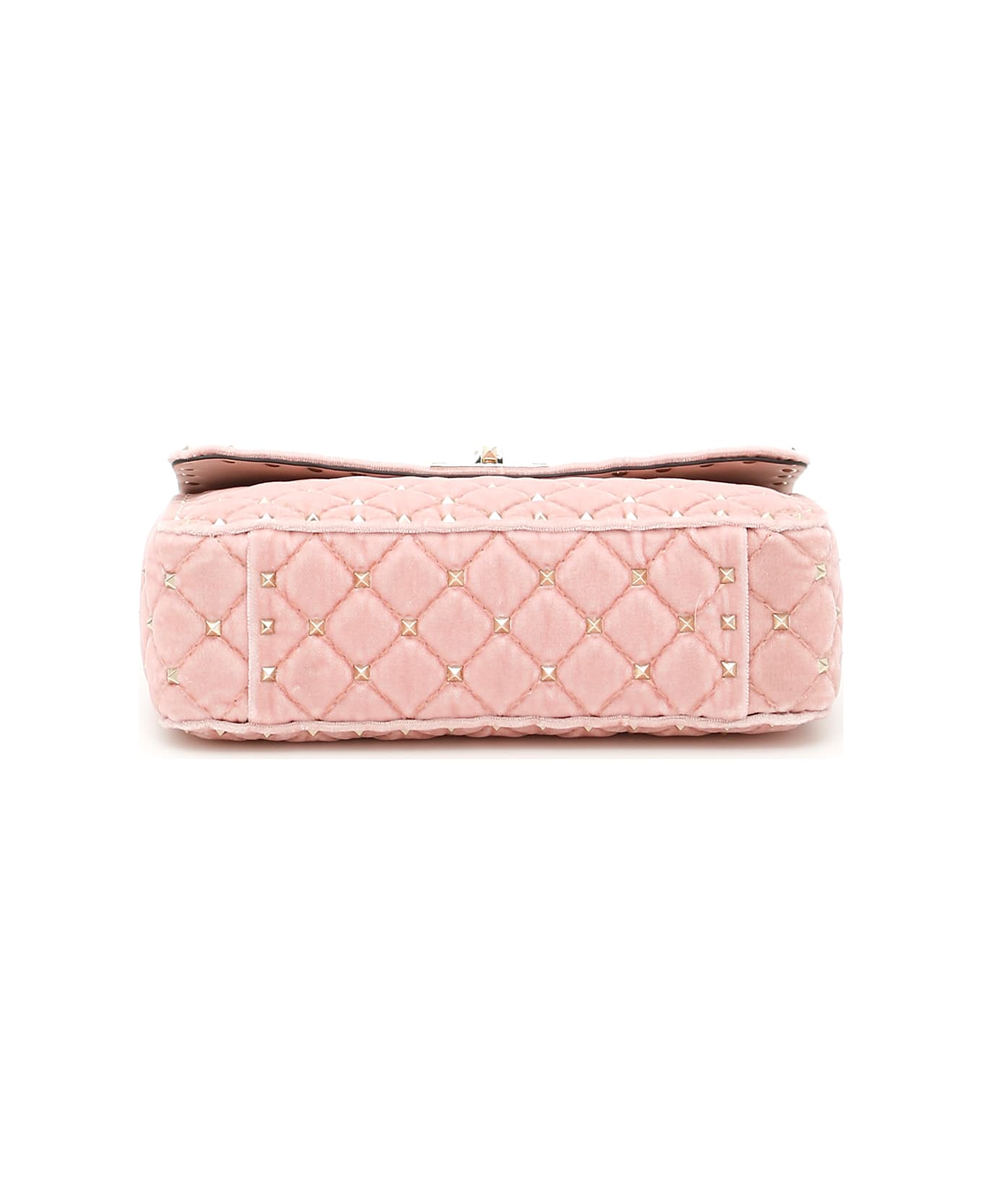 Valentino Velvet Rockstud Spike Bag - WATER ROSE|Rosa