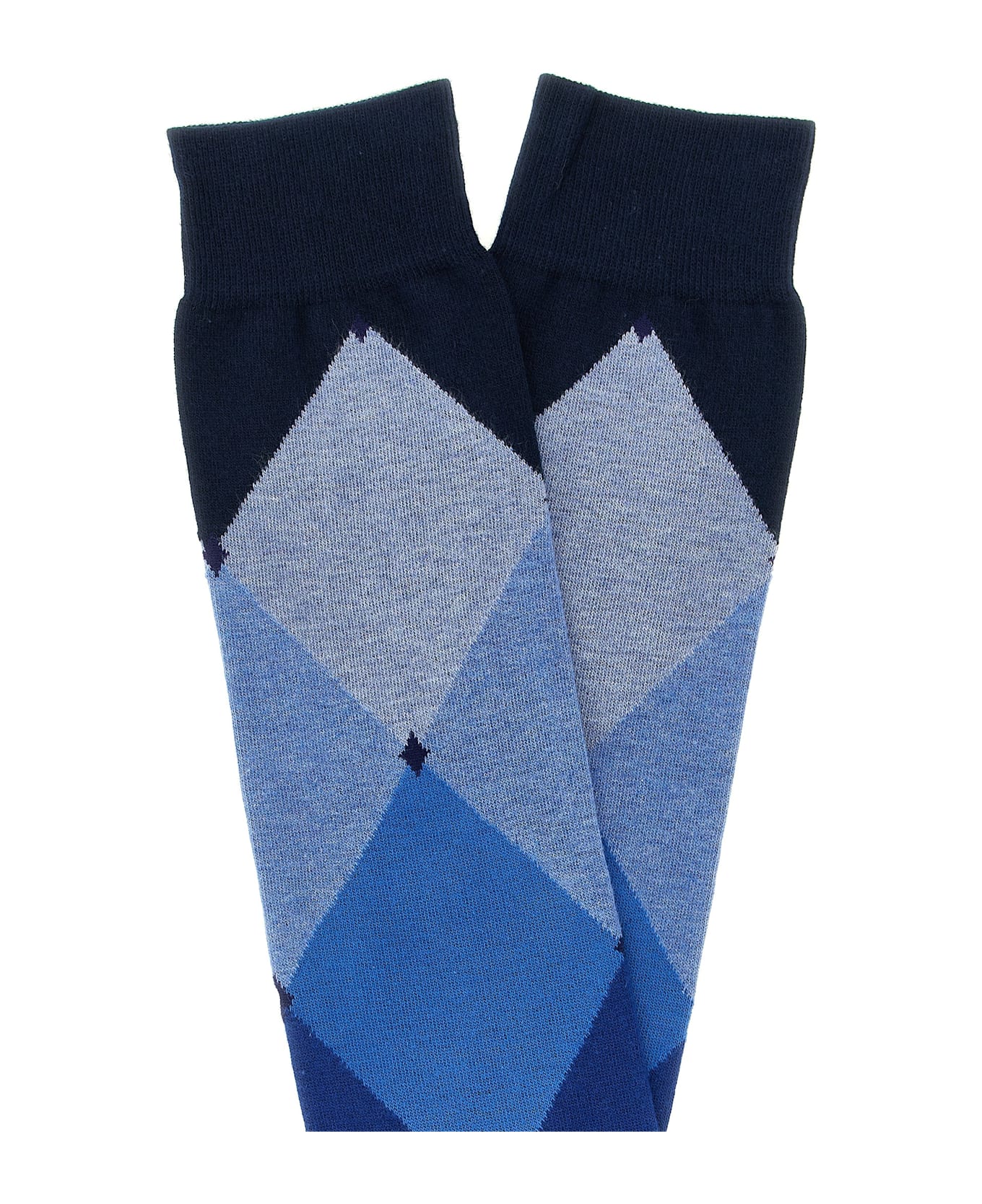 Ballantyne Diamond-shaped Socks - Blue