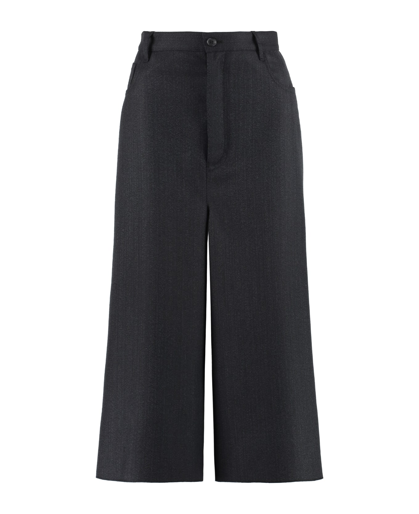 Balenciaga Wool Wide-leg Trousers - black