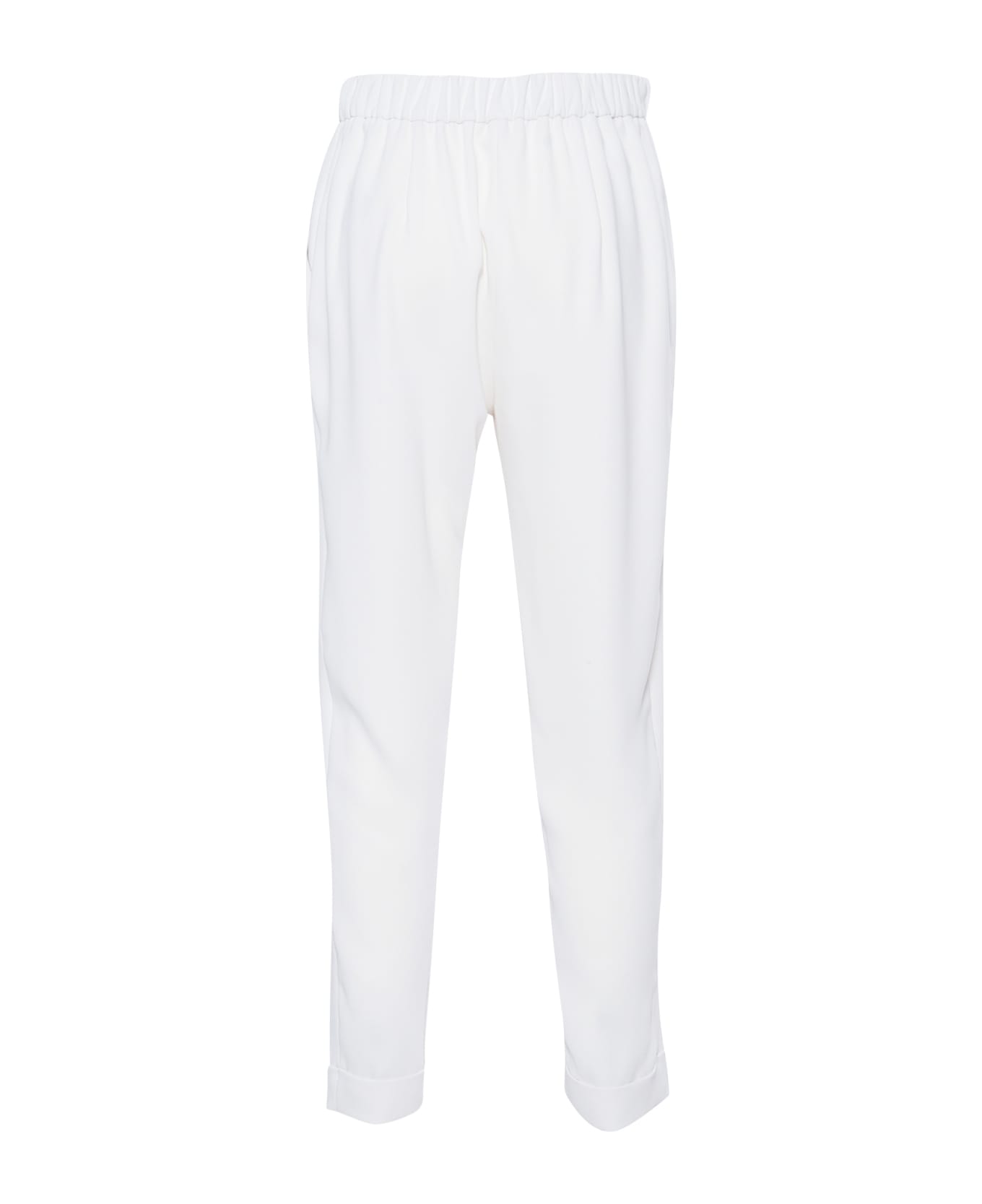 Parosh Elegant Women's Trousers - WHITE
